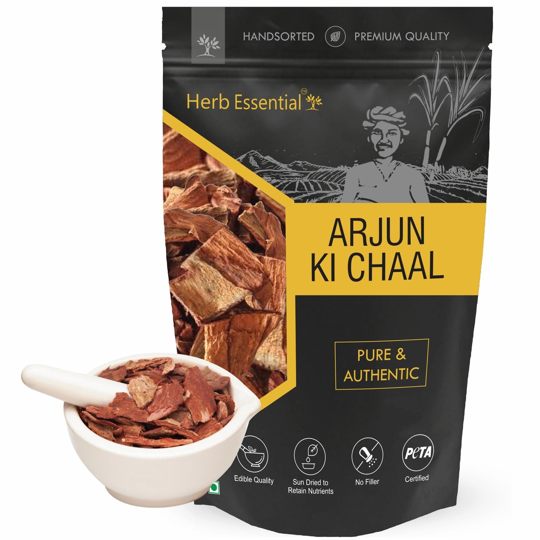 Herb Essential Arjuna Chaal 14.10 Ounce, Terminalia Arjuna Bark Supplement, No Preservatives, Vegan and GMP Certified, Organic Herbal Supplement for Daily Use- 14.10 Ounce (400g Pack of 1)