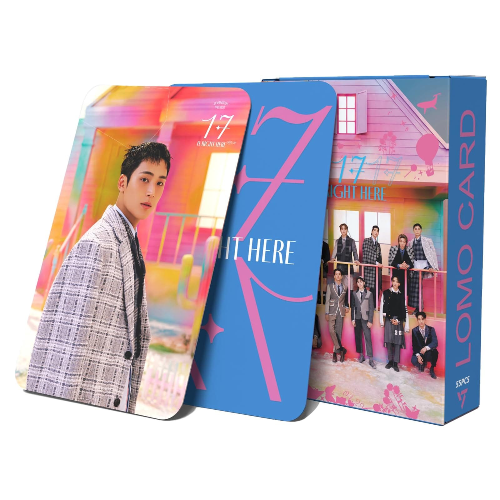 Seventeen Photocards 2024 New Album 17 IS RIGHT HERE Photo Cards 55 PCS Kpop Merchandise Gift for Carat Fans
