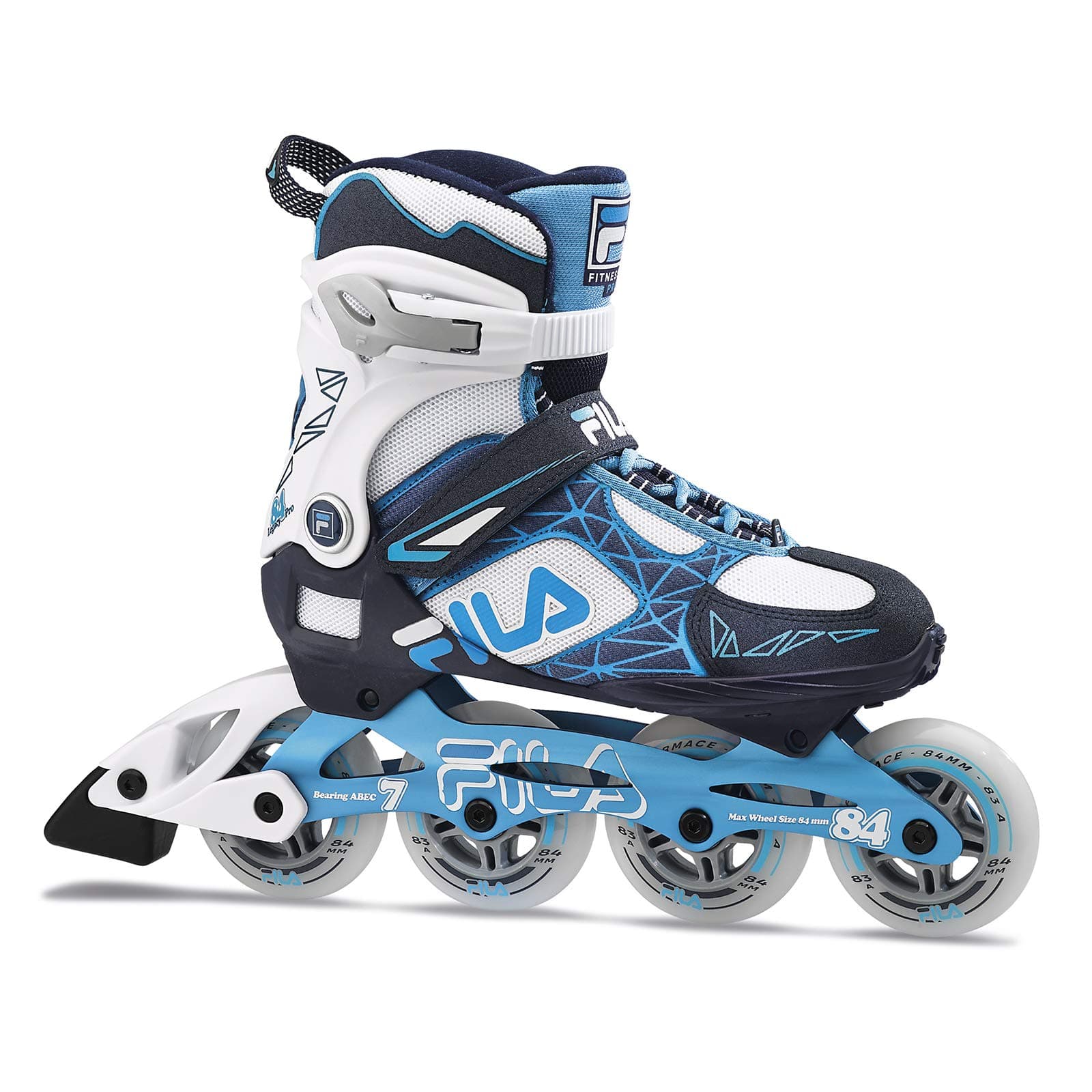 FILA Legacy Pro 84 Fitness Inline Skates for Women - Airflow Technology, 84mm Wheels, ABEC 7 Bearings, High Cuff Support