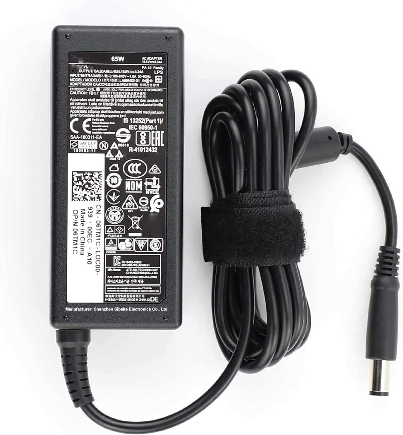 HUBEI 65W LA65NS2-01 AC Adapter Laptop Charger Dell Chromebook 3120 3180 3189 P22T P26T Latitude E7240 E7270 E7280 E7440 E7450 E7470 E7480 E5430 E54500 E5450 E5470 E5470 E5480 E5580 (19.5V 3.34A)