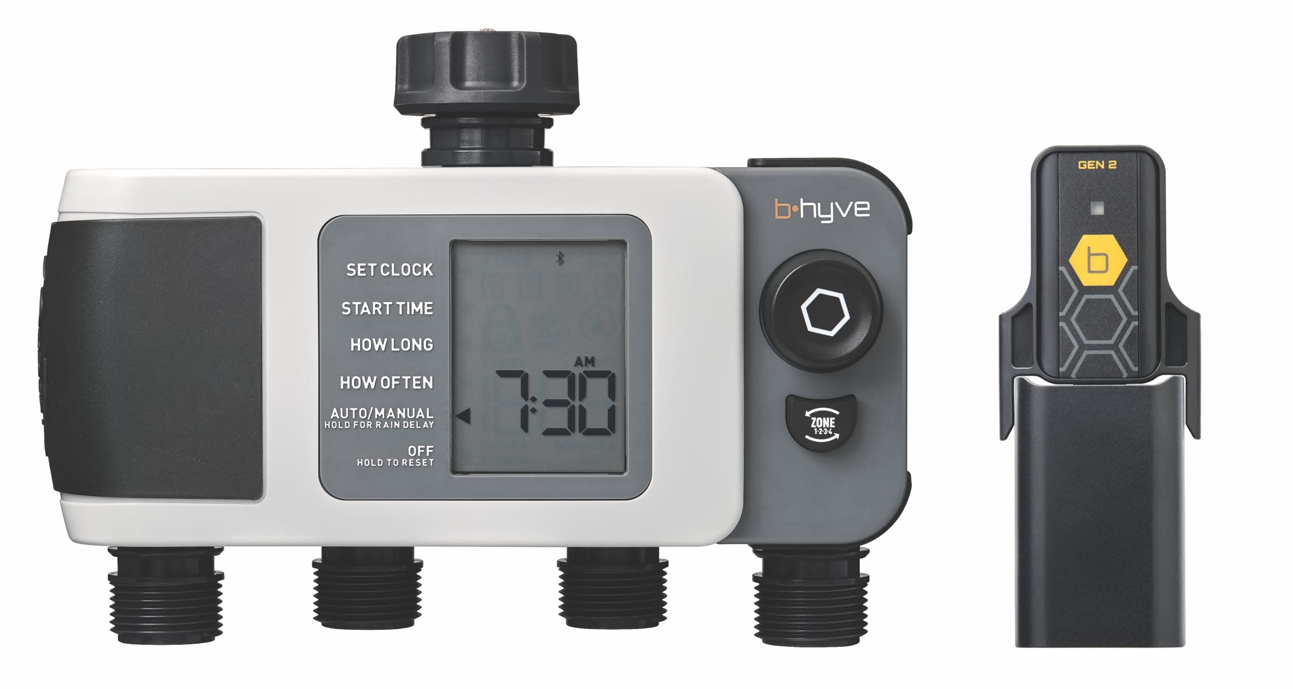 Orbit B-hyve XD 4-Port Smart Hose Sprinkler Timer with Wi-Fi Hub Gray 24639