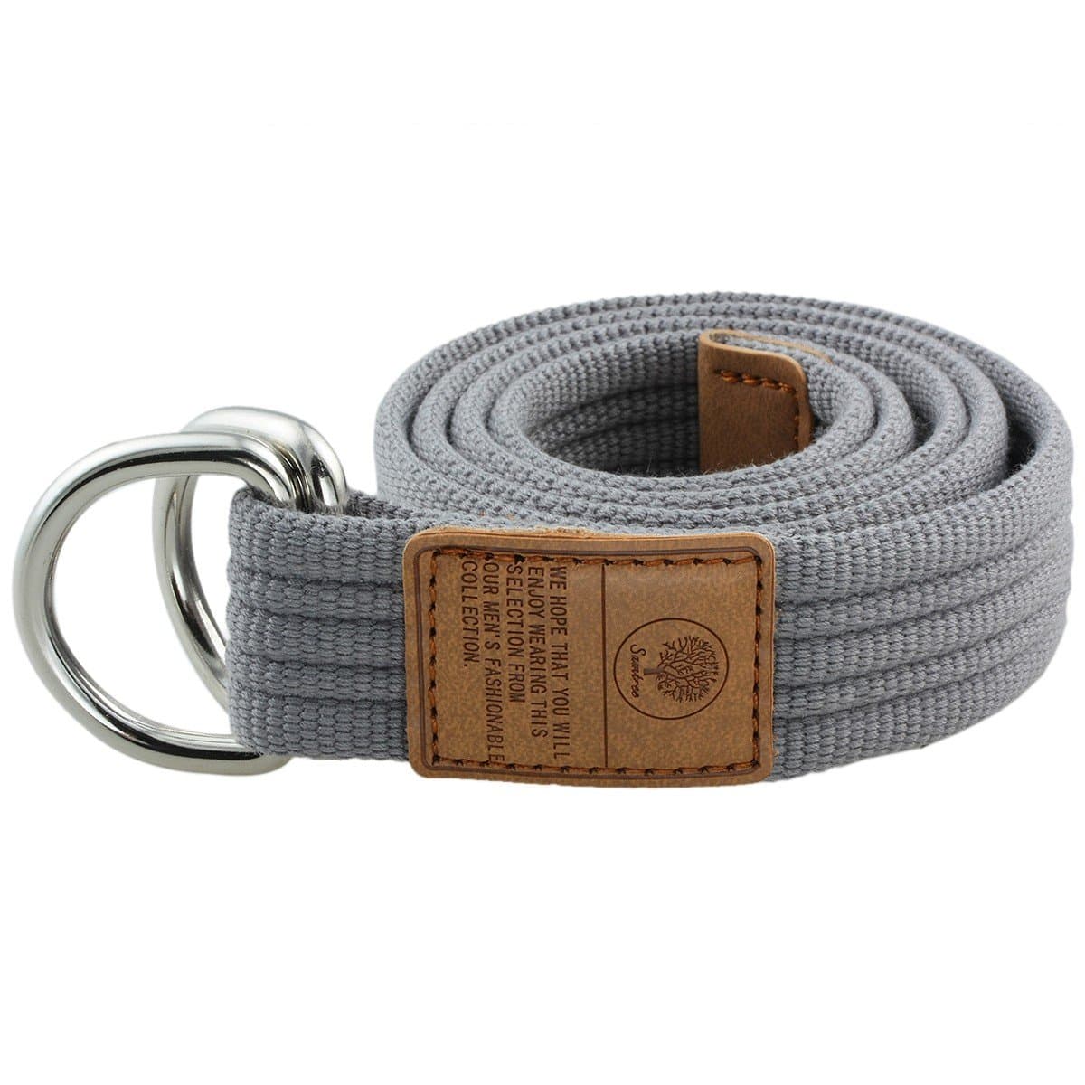 moonsix Canvas Web Belts for Men, Military Style D-ring Buckle Men's Belt