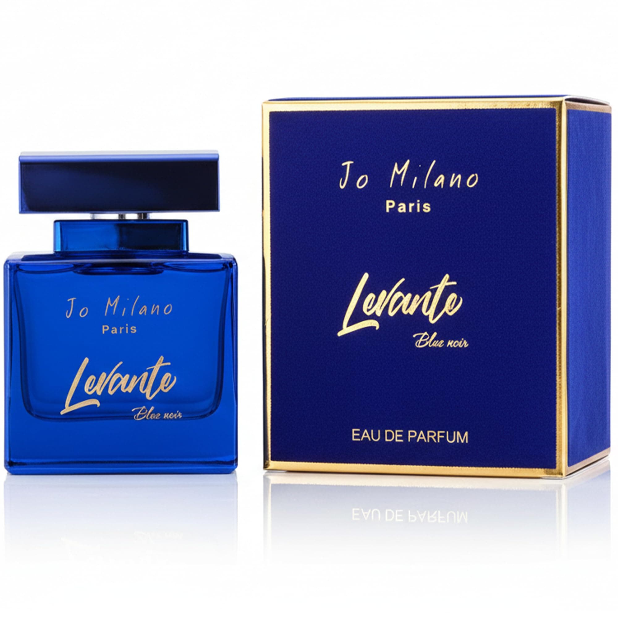 Jo Milano Levante Blue Noir Eau De Parfum Spray | 3.4 oz (100ml) | Fruity, Amber, Sweet, Musky, Patchouli Scent | Long Lasting Fragrance for Men