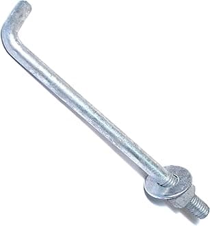 Hard to Find Fastener Hot Dip Galvanized Anchor Bolts, Sturdy Steel Anchors for Concrete, Cement, Asphalt in Construction, 1/2-13 x 8, Pack of 25