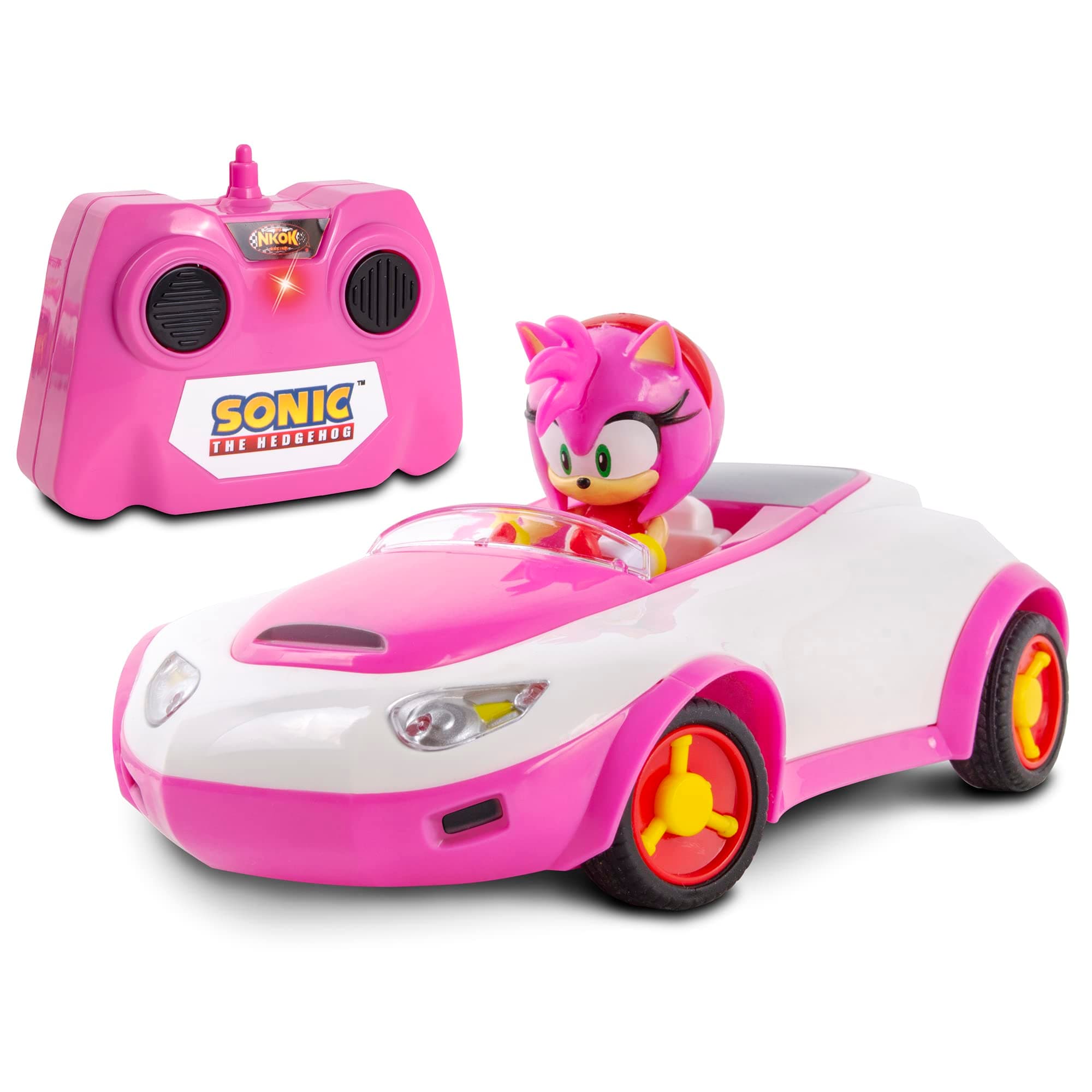 Sonic The Hedgehog Sonic Team Sonic Racing RC: Amy Rose - NKOK (683), 1:28 Scale 2.4GHz Remote Controlled Car, 6.5' Compact Design, Officially Licensed Sega, Battery Powered, Ages 6+