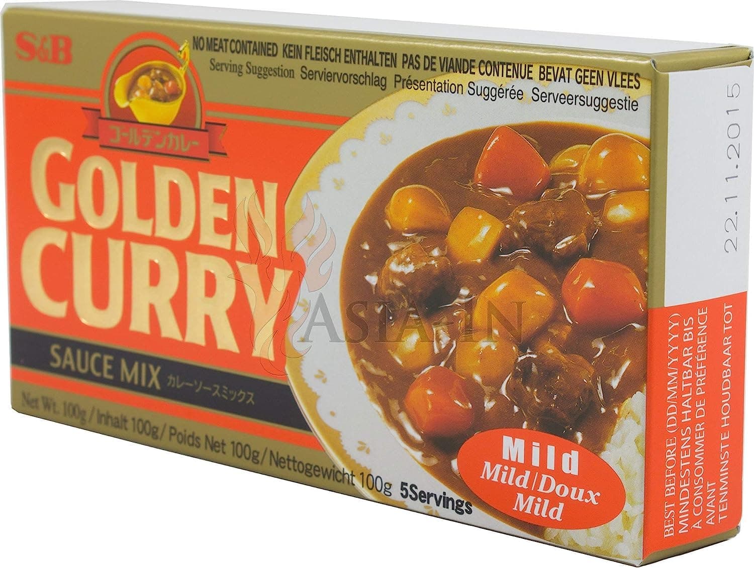 S&B Golden Curry Sauce Mix, Mild, 8.4-Ounce