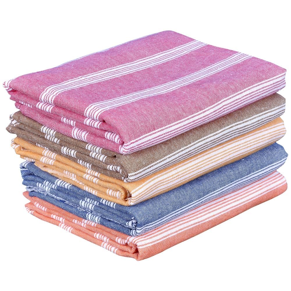 Cotton Bath Towels 250 GSM Multicolor(Set of 5 31 X 62 Inch)