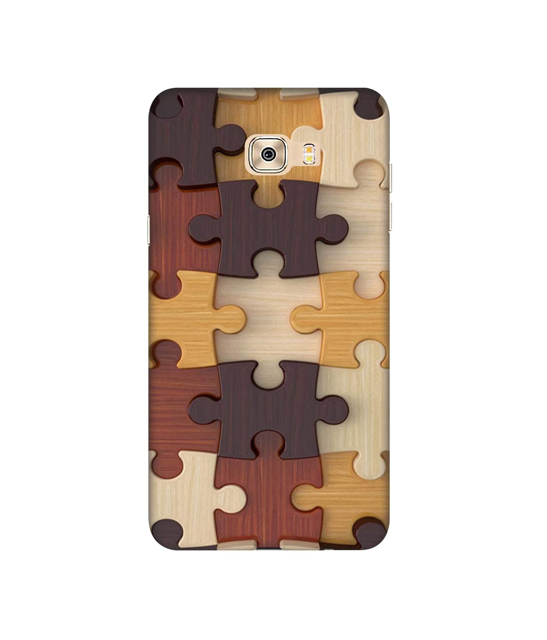 Casotec Puzzle Pattern 3D Printed Designer Hard Back Case Cover for Samsung Galaxy C7 Pro