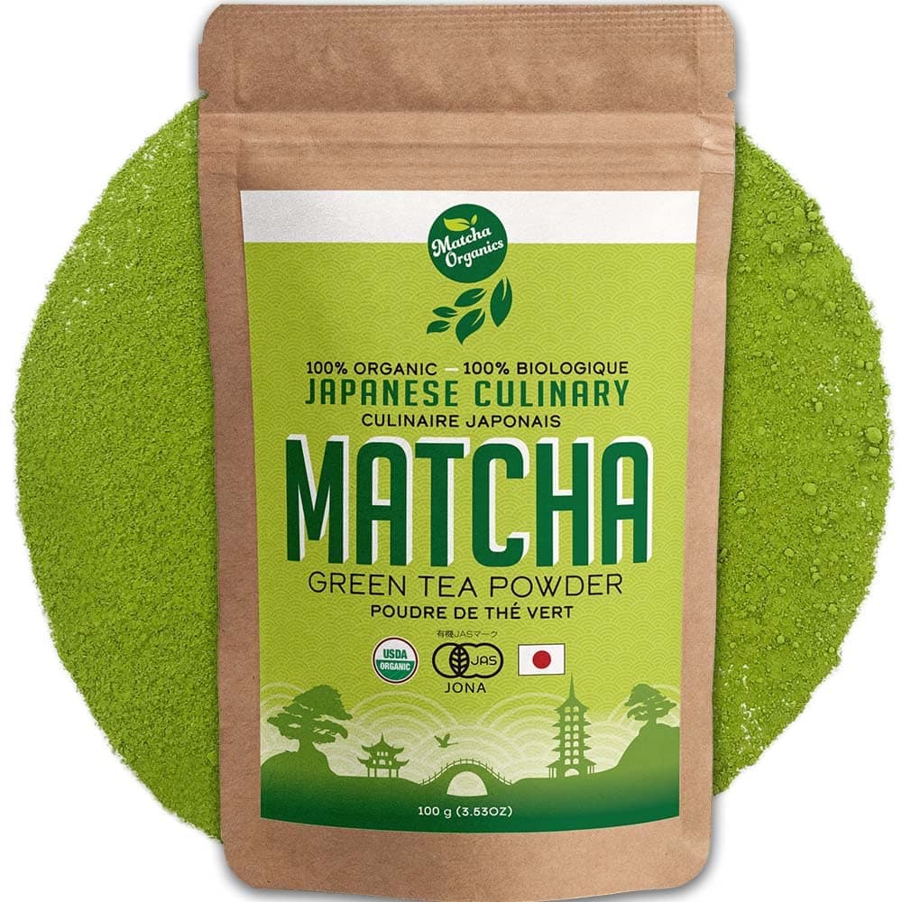 USDA Bio Matcha Grüntee-Pulver - Natürliches Nahrungsergänzungsmittel zur Gewichtsabnahme und Entgiftung - Stoffwechsel-Booster & Fettverbrenner - Großartig für Smoothies, Shakes und zum Backen - 113 Gramm Nutzmenge