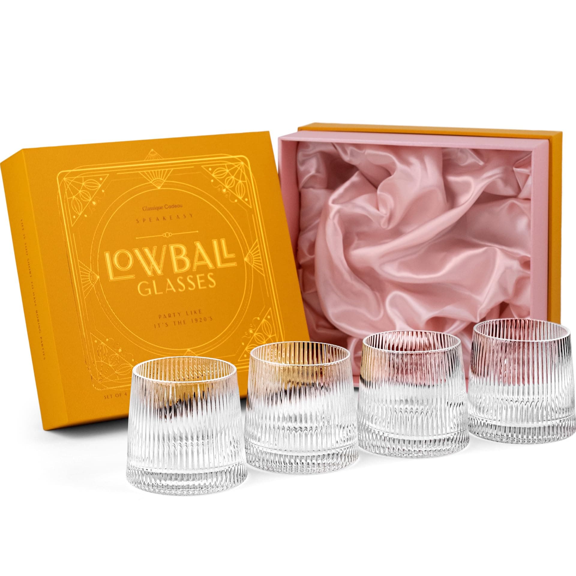 Art Deco Speakeasy Lowball Glasses
