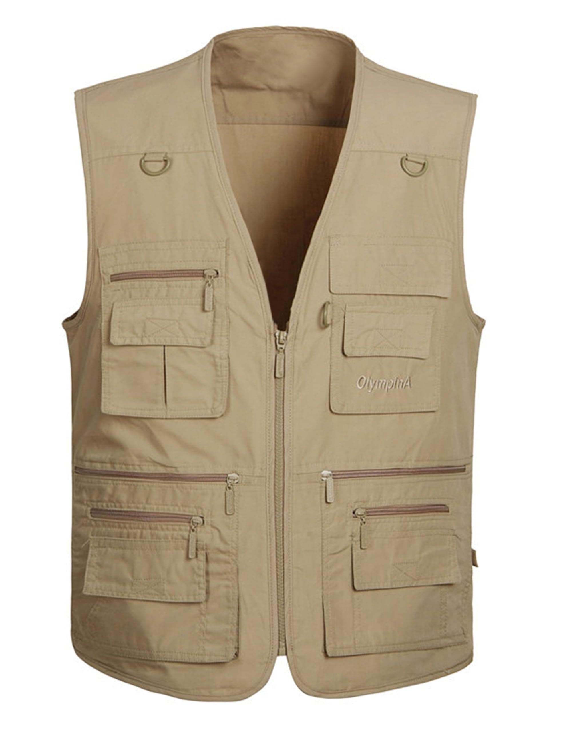 Men's Fishing Vest Summer Outdoor Lightweight Work Photo Vest 16 Pockets
