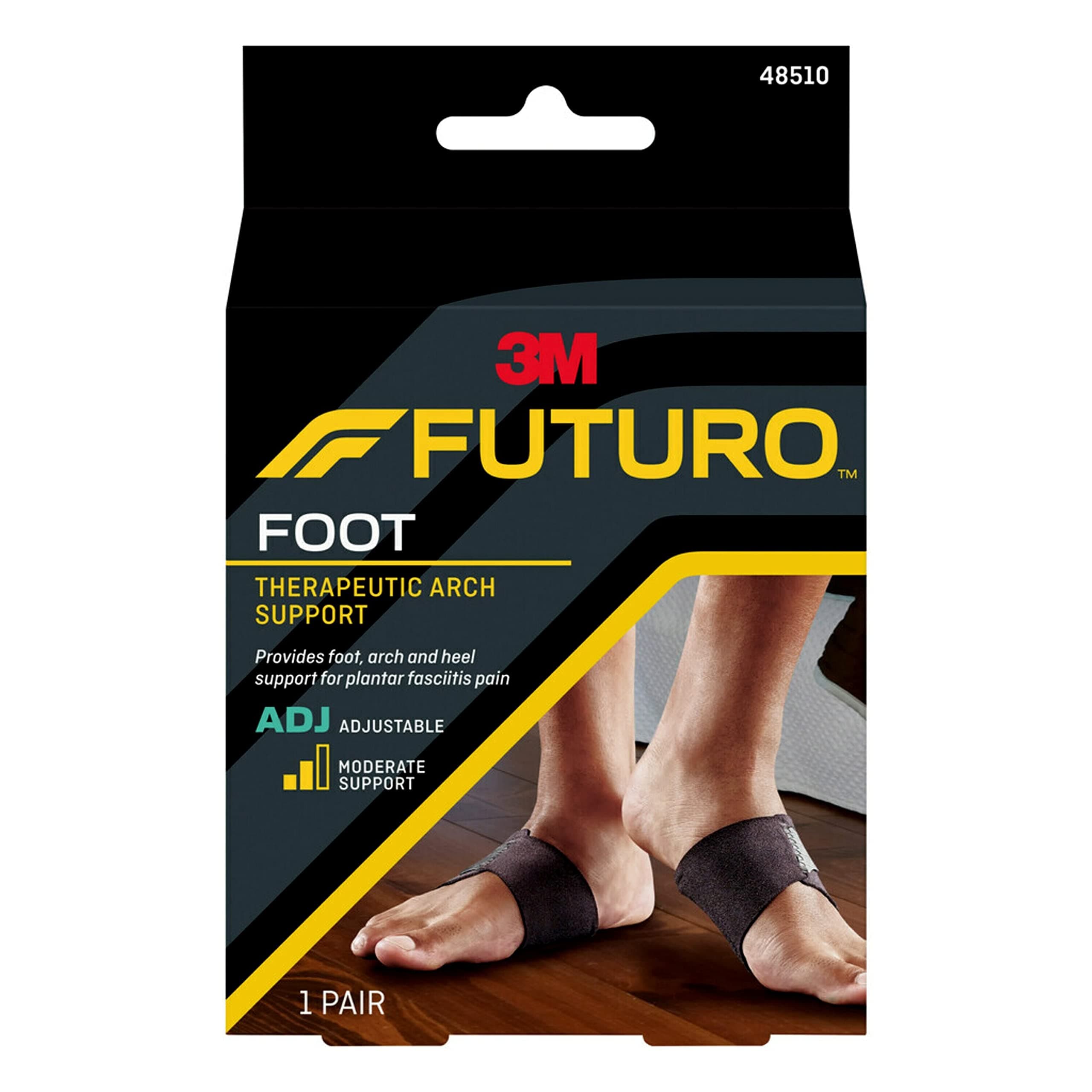 Futuro Therapeutic Arch Support, 1 unit/pack | Adjustable size | 48510EN | Provides foot | Arch and heel support for plantar fasciitis pain