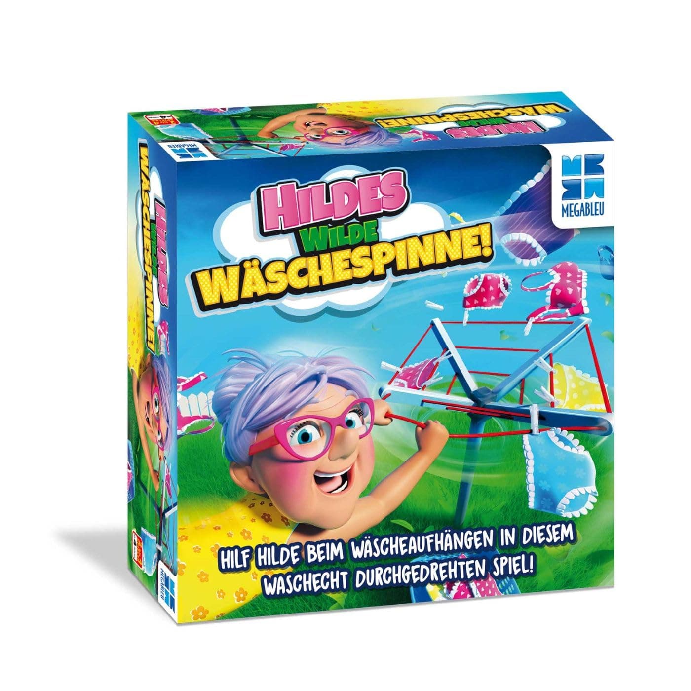 Megableu, Hildes Wilde Rotary Airer, Fun Children's Game, with Fun Twist Mechanism for Big and Small, Children's Game of the Year 2021 in the Netherlands