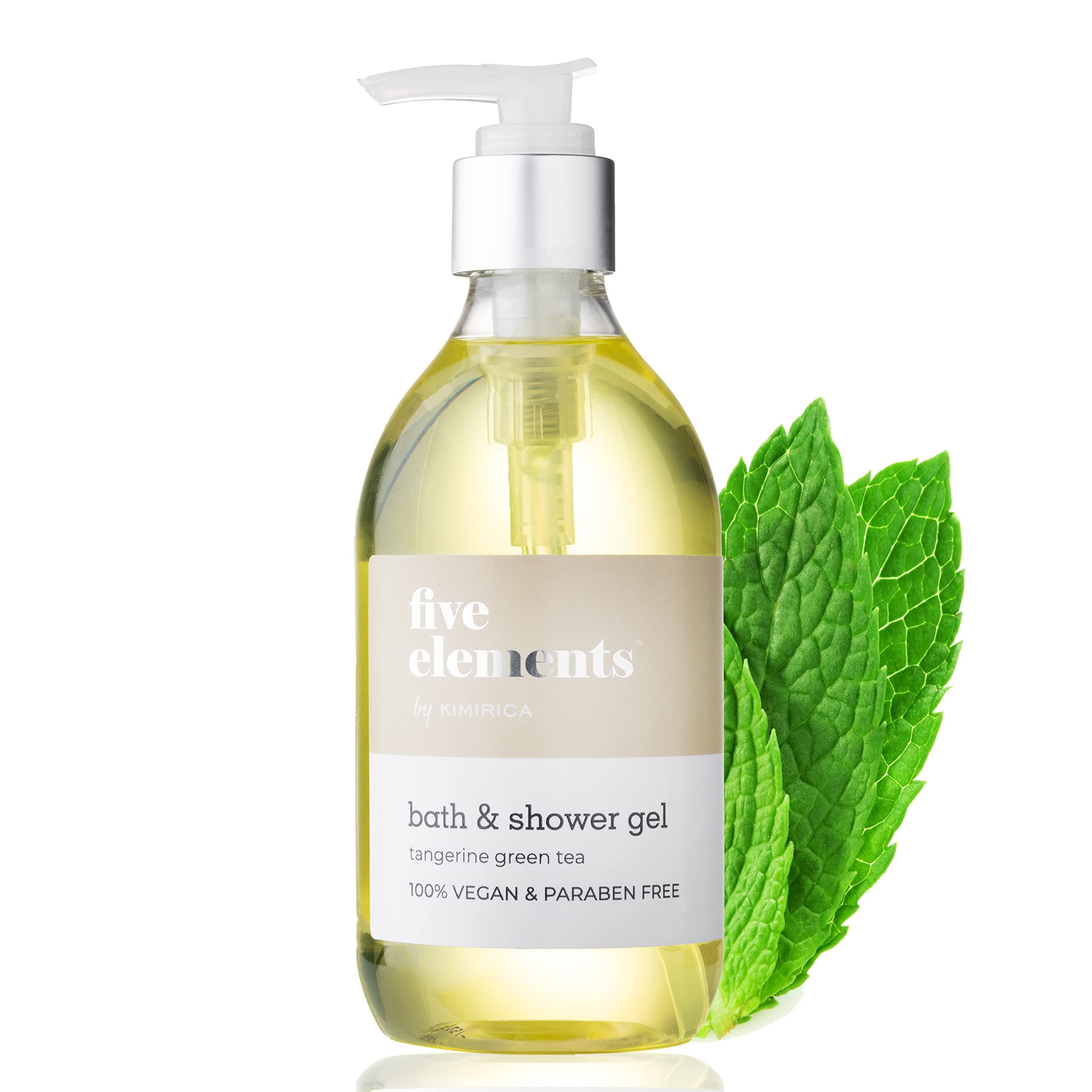 - Five Elements Premium Body wash with the goodness of Tangerine & Green Tea | 100% Vegan & Paraben Free Shower Gel | Hydrating, Cleanse Skin,Moisturizing Body wash 300ml