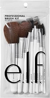 e.l.f. Professional Vegan Makeup Tools, For Expert Blending, Contouring & Highlighting, Pack of 12