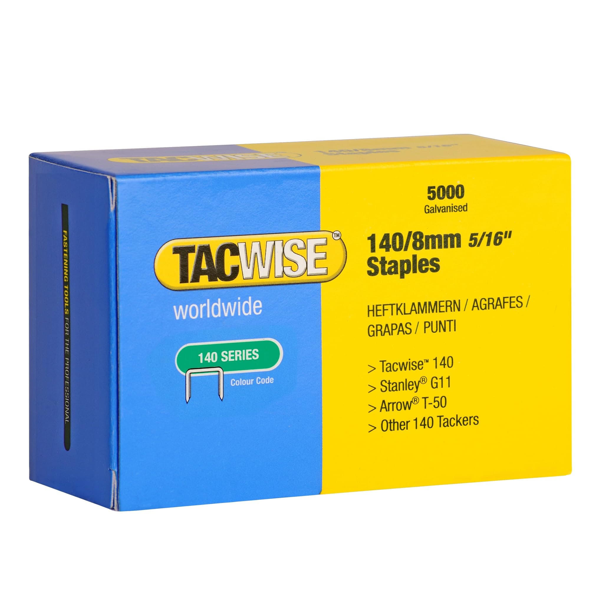 Tacwise 0341 Type 140/8mm Heavy Duty Galvanised Staples