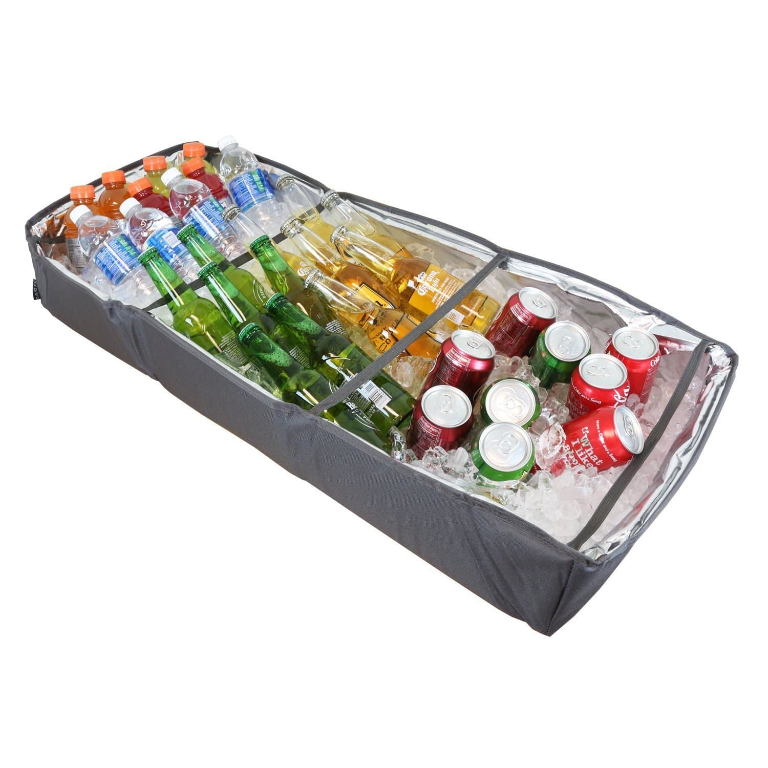 Insulated Food & Drink Portable Foldable Party Cooler and Serving Tray for Beverages, Buffet, Picnic, BBQ, Salad Seafood Bar