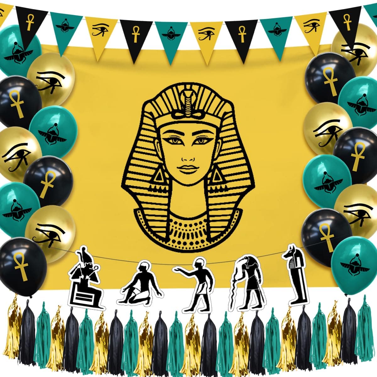 Hades Party Decoration Box Egyptain - Ancient Egyptian Wall Window Table Decorations - Egypt Balloons Garlands Banner Backdrop Decor - Party Supplies for Kids and Adults- Birthday Party Box