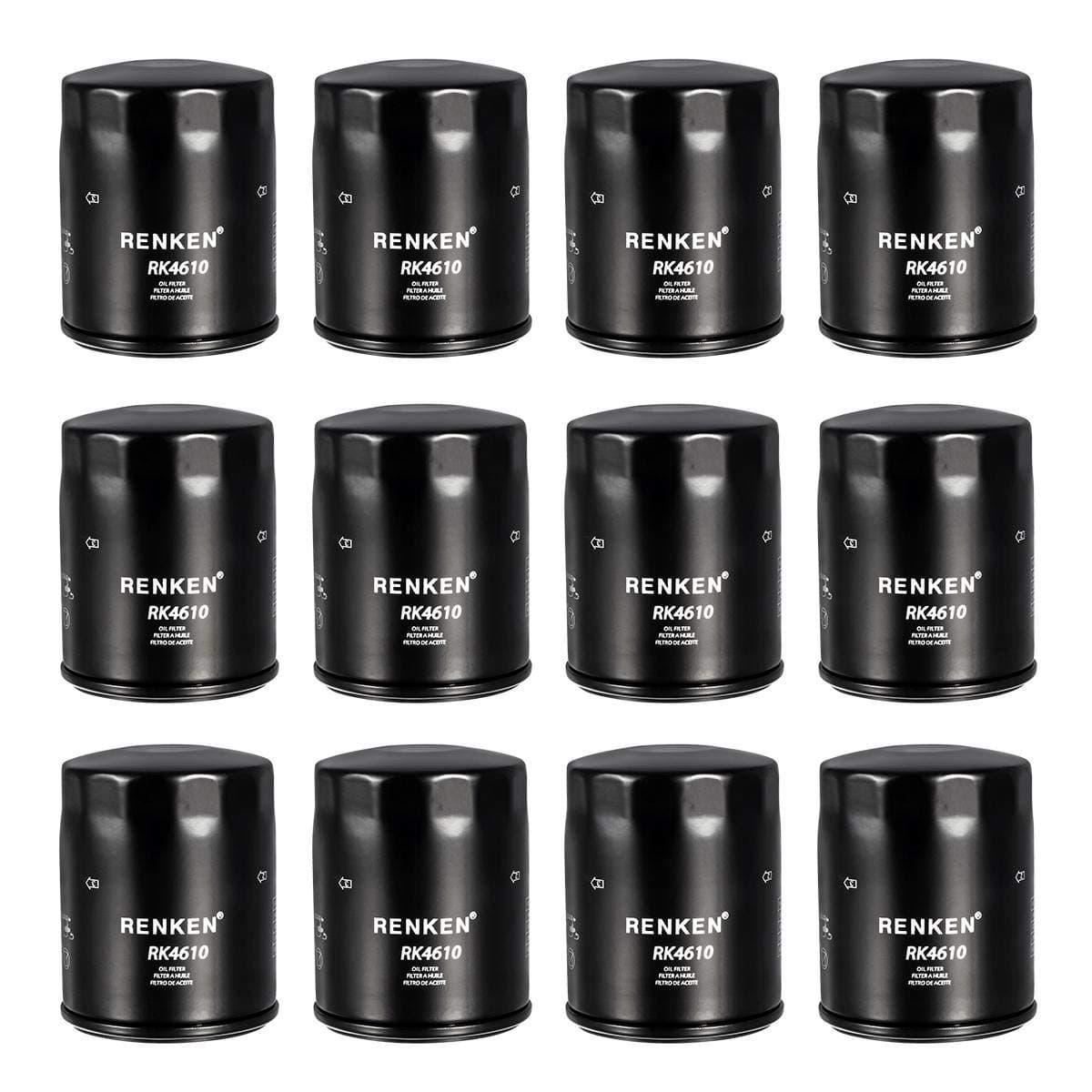 RK4610 Premium Spin On Oil Filter Compatible with PH7317 L14610 51356, Pack of 12