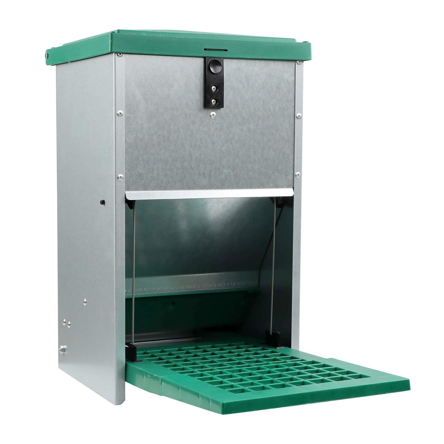 Rural365 Chicken Treadle Feeder - 17.6 lb. Capacity, Pressure Lever Automatic Chicken Feeder System, Pest Proof