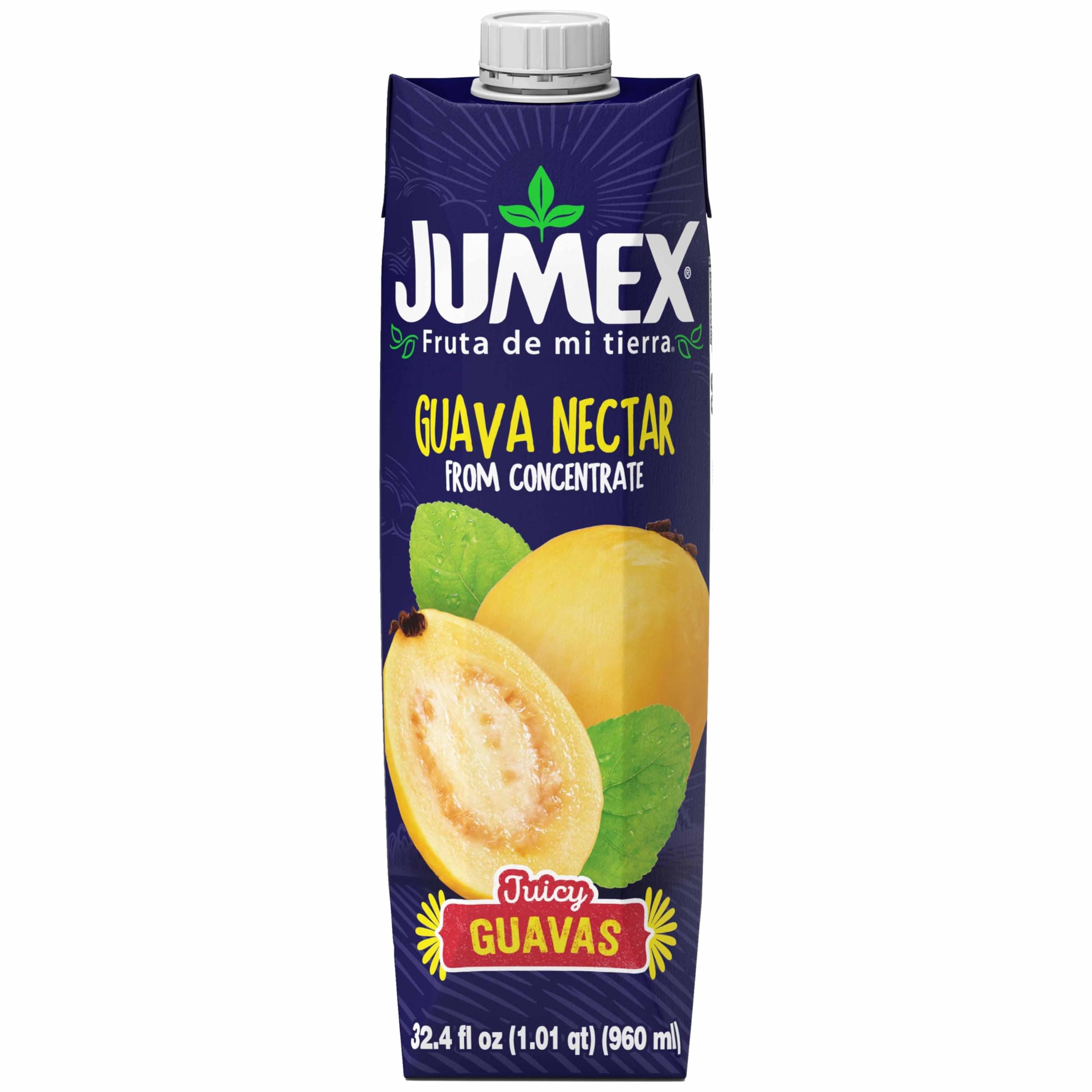 Jumex Guava Juice Nectar - Guava Nectar Made with Fresh Fruit Puree - Tropical Fruit Juice Concentrate for Smoothie Mix, Cocktail Mixers, Kids Drinks & Mexican Beverages - 32.4oz, 1 Pack Carton