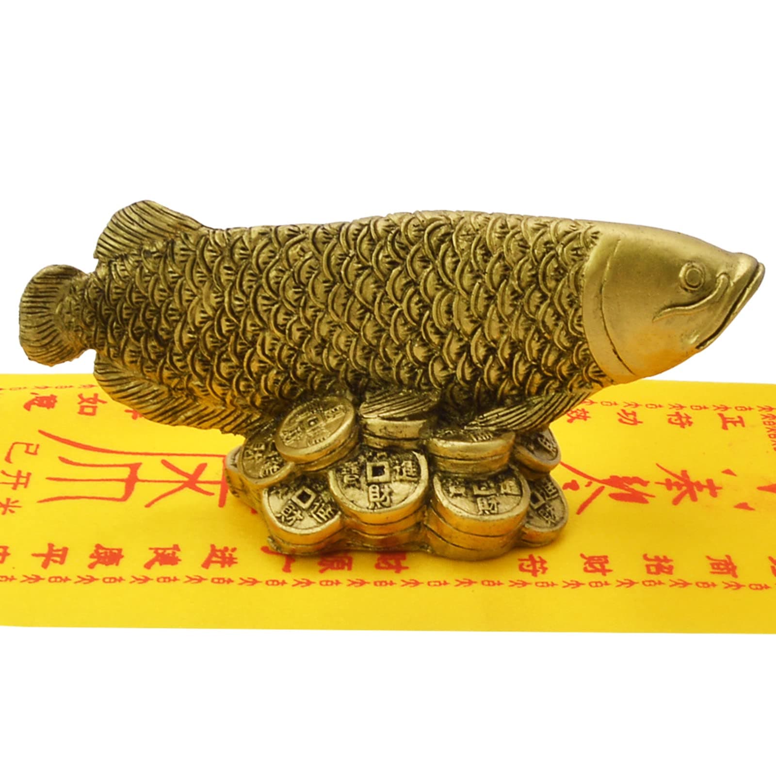Fengshui Wealth Arowana Fish Lucky Fish Statue Figurine Decoration+wealth Amulet D1014
