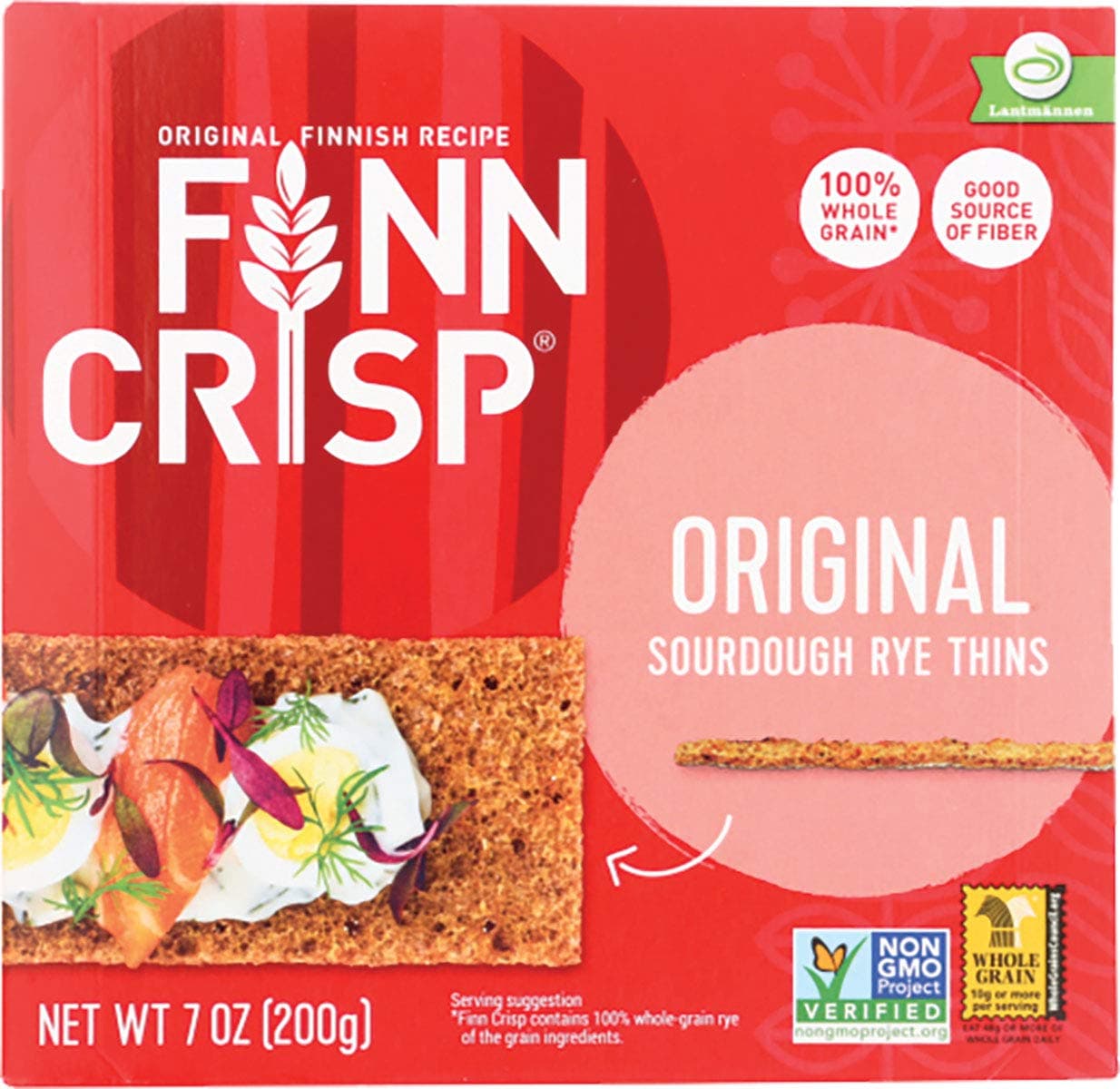Finn Crisp, Sourdough Rye Thins, Original, 7 oz (200 g)