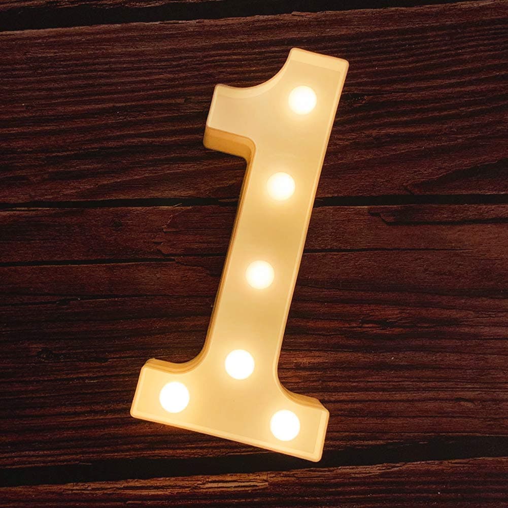 MUMUXI LED Marquee Number Lights Sign Light Up Marquee Number Letters Sign for Wedding Birthday Party Battery Powered Christmas Lamp Night Light Home Bar Decoration (1)