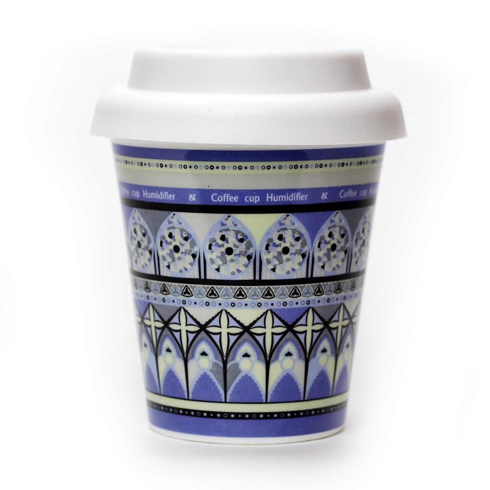 Coffee Cup Mini USB Air Mist Humidifier Ice Crystal Purple