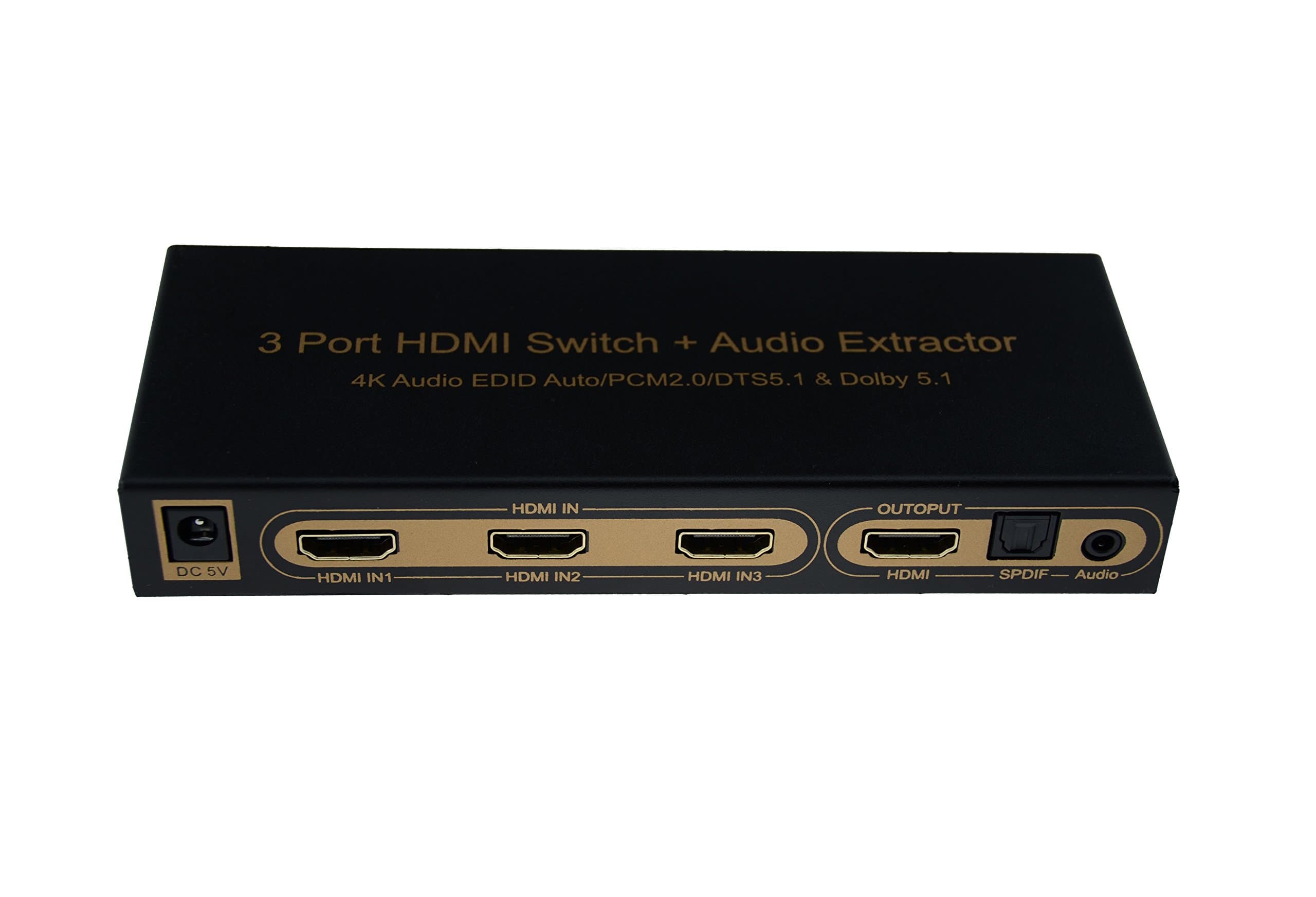 XJE® 4k X 2k 4 Port High Speed HDMI 3 Port HDMI Switch + Audio Extractor