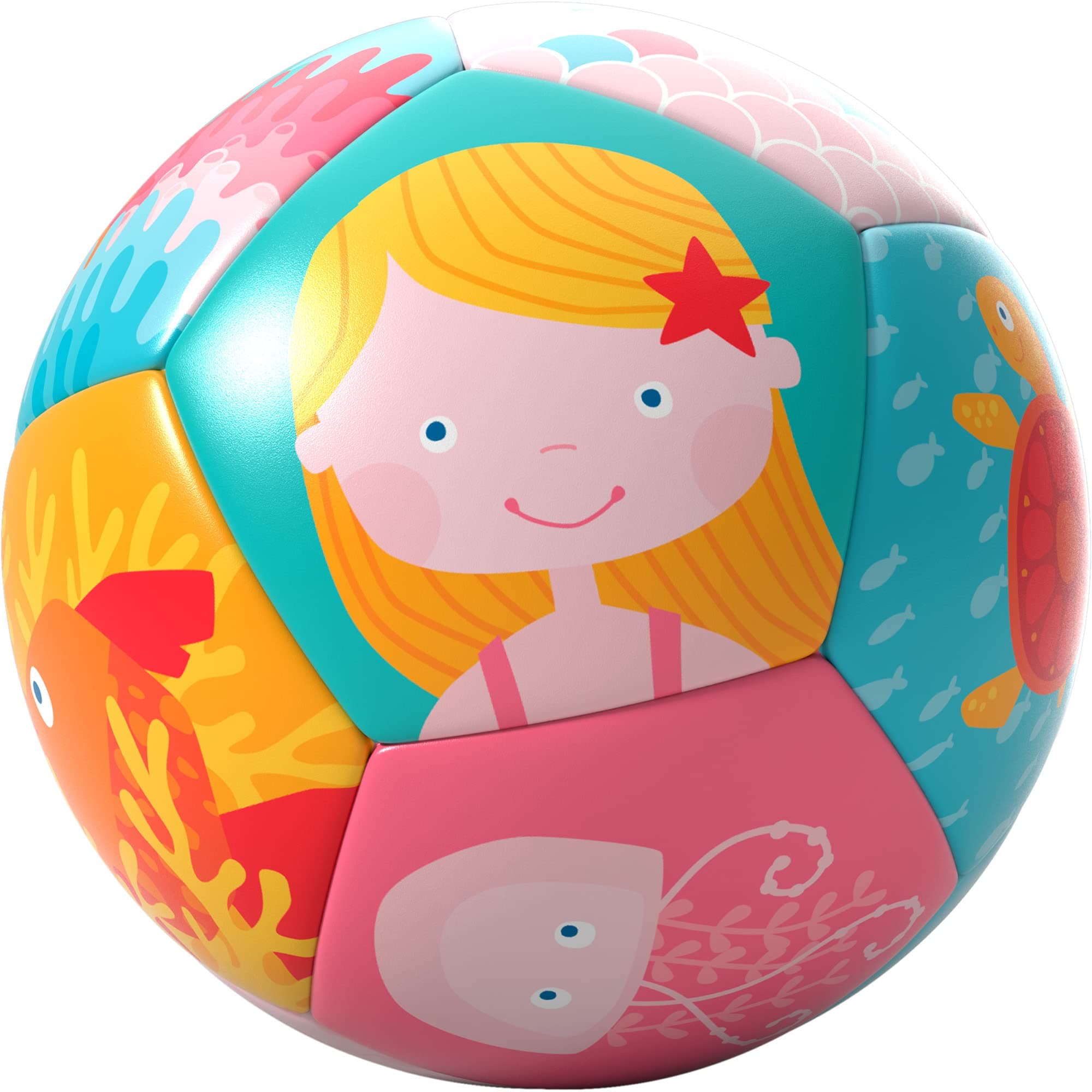 HABA Soft Baby Ball Tummy Time & Sensory Play - 4.5" Infant Play Ball Ideal for Crawling, for Babies 6 Months & Up