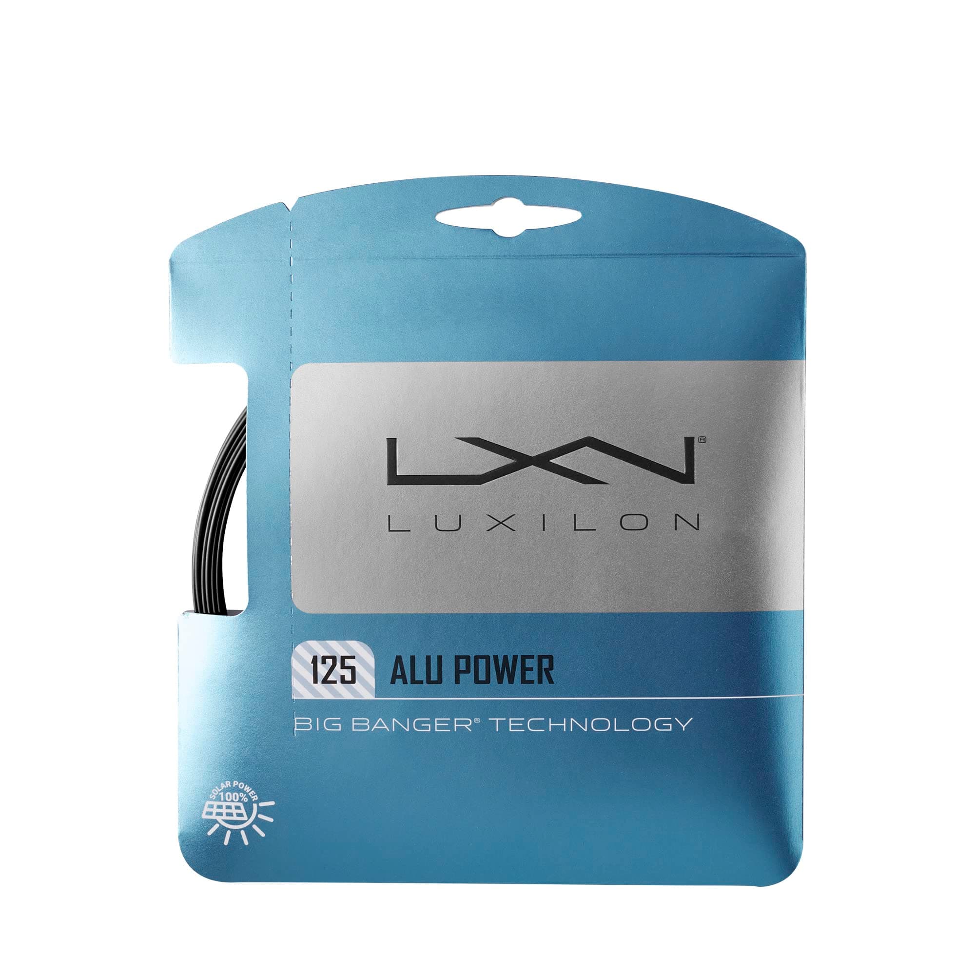 - Luxilon ALU Power Black 125 Tennis String - Set, Black