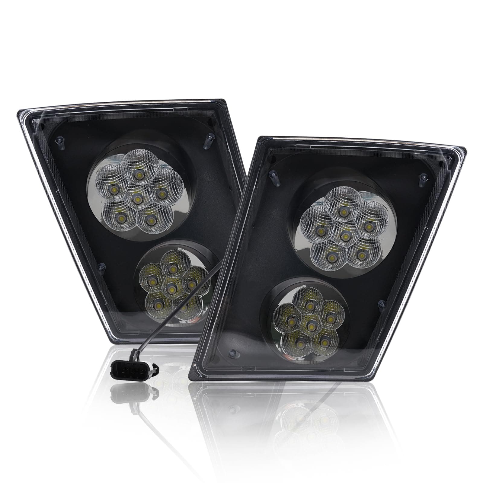 TINWID1919 LED Fog Light Lamp Replacement for 2003-2017 Volvo VNL/VN Trucks Set LH&RH Passenger&Driver