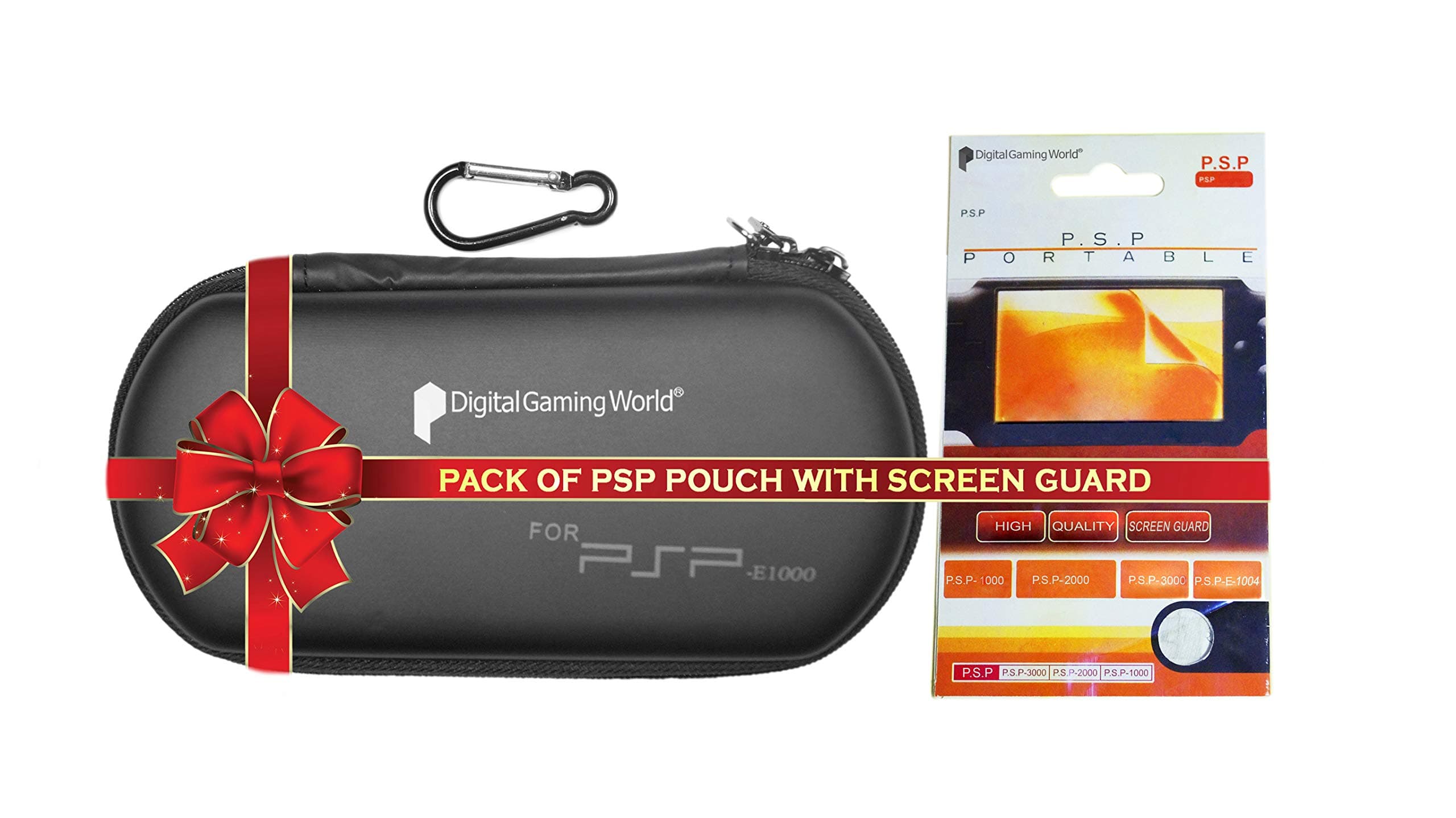 Digital Gaming World Zip Case With Screen Guard For PSP 1000/2000/3000 and E-1000/E-1004(Latest Editions), Black