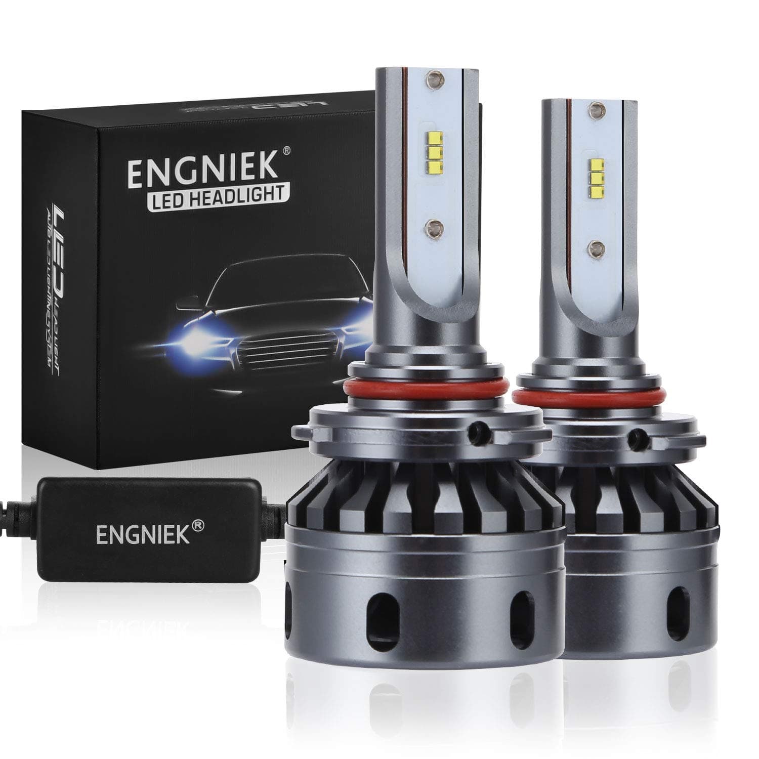 9005 LED Headlights Bulb HB3 All In One Conversion Kit 42W, 13,000Lm, 6000K No Dark Spot Headlamp, Pack Of 2