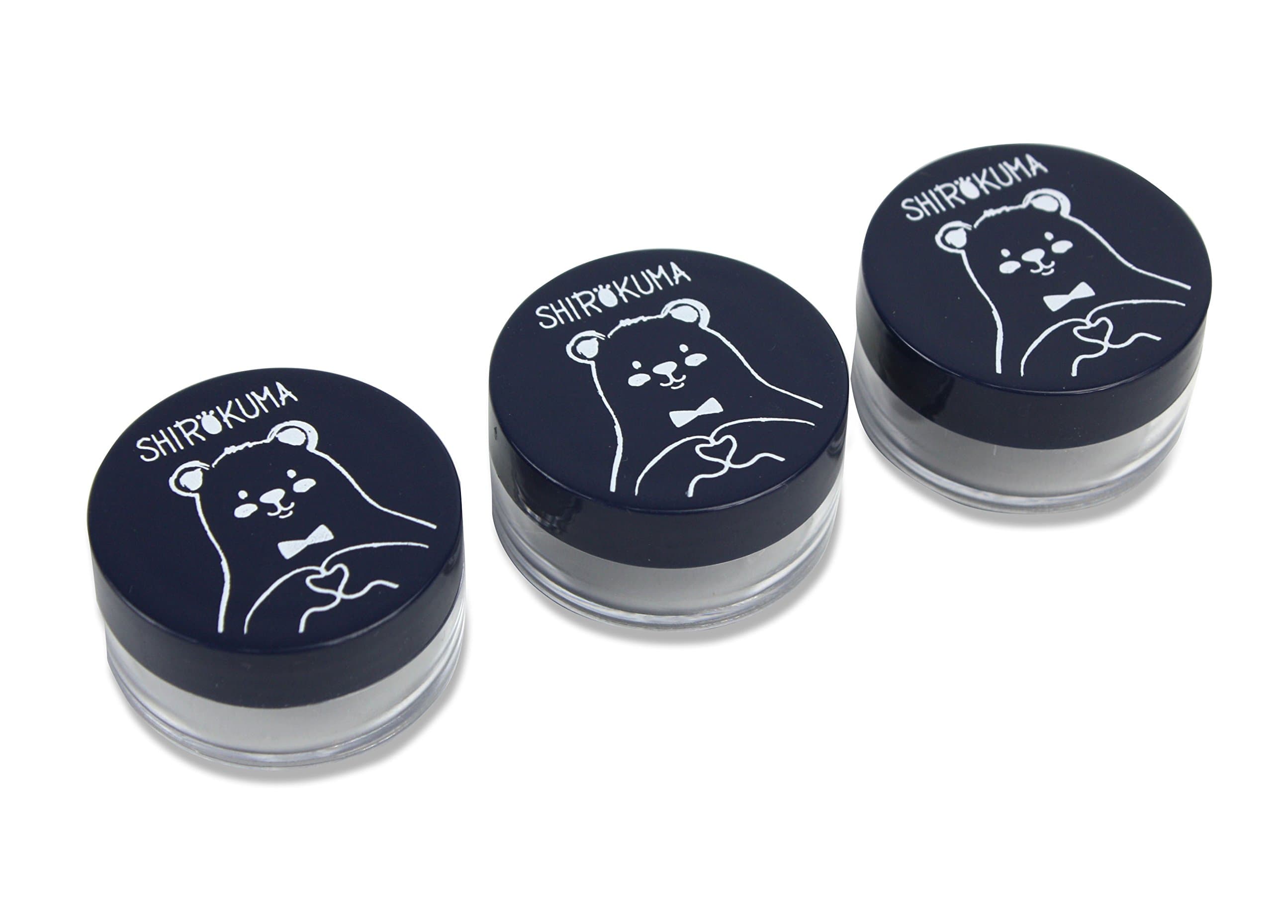 Moshi Moshi Shirokuma Kids Lidded Sauce Pots for Lunchbox, Navy Blue 3 Pack x 3.7cm