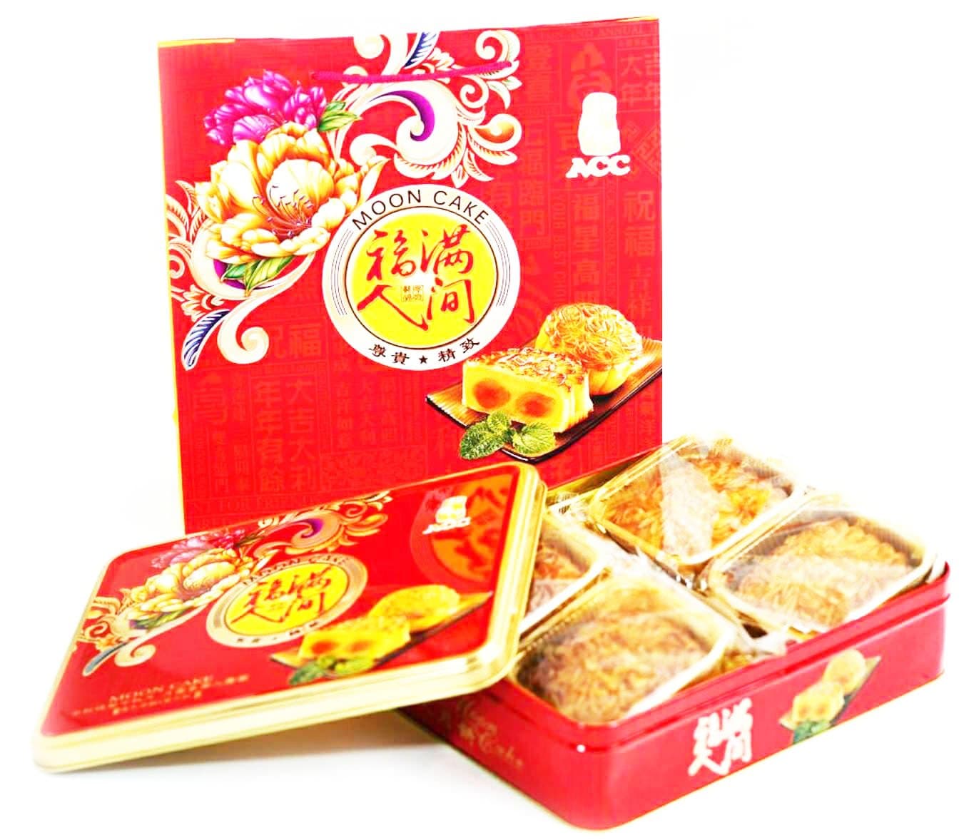 TUANMEI White Lotus Paste with 2 Egg Yolks Moon Cake, 1 Count
