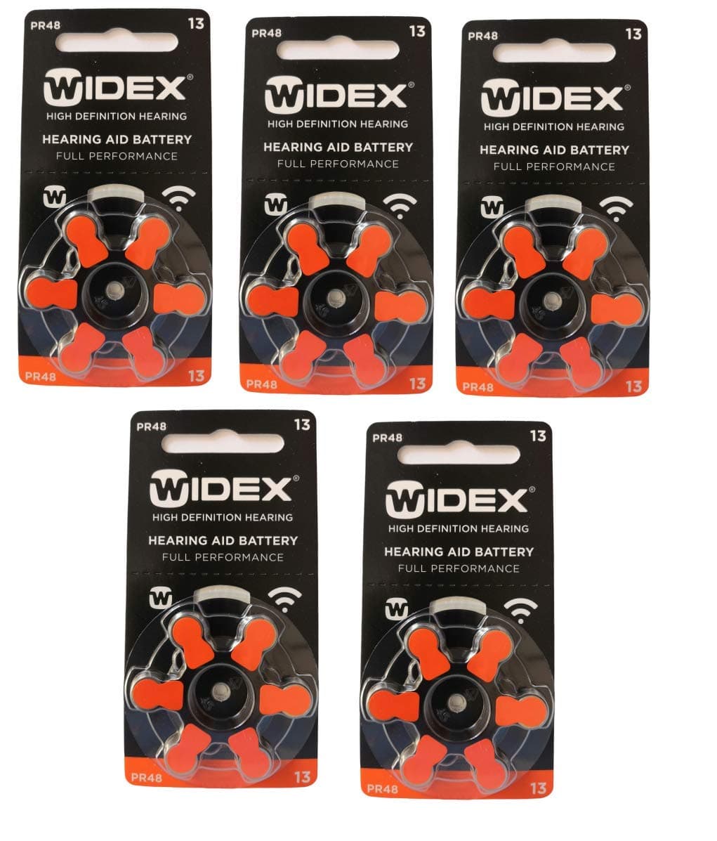 Widex hearing aid battery size13 (5 Packets = 30 batteries)