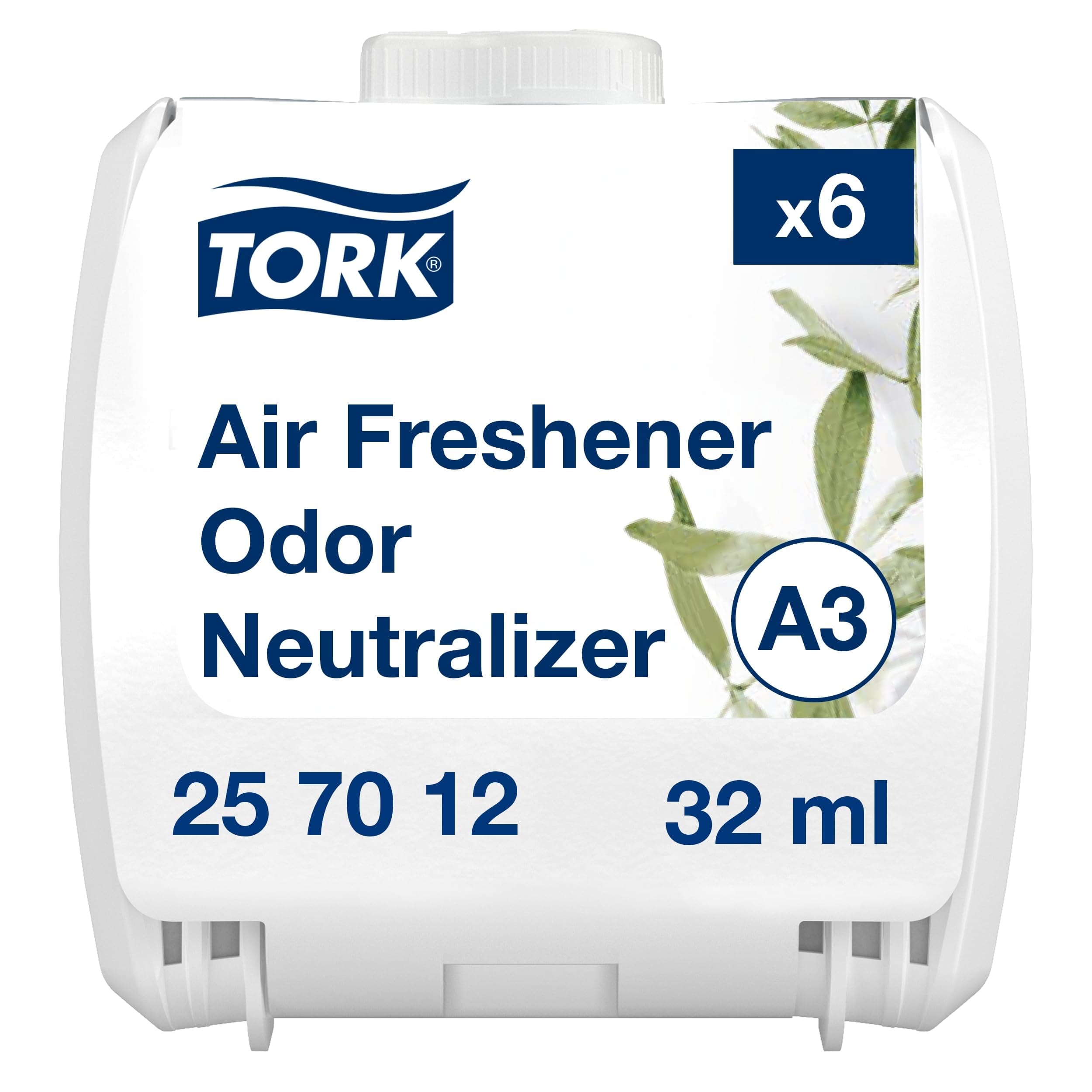 Tork Constant Air Freshener Refill Odour Neutraliser A3, Lemon Grass Scent, 6 Refills, 257012