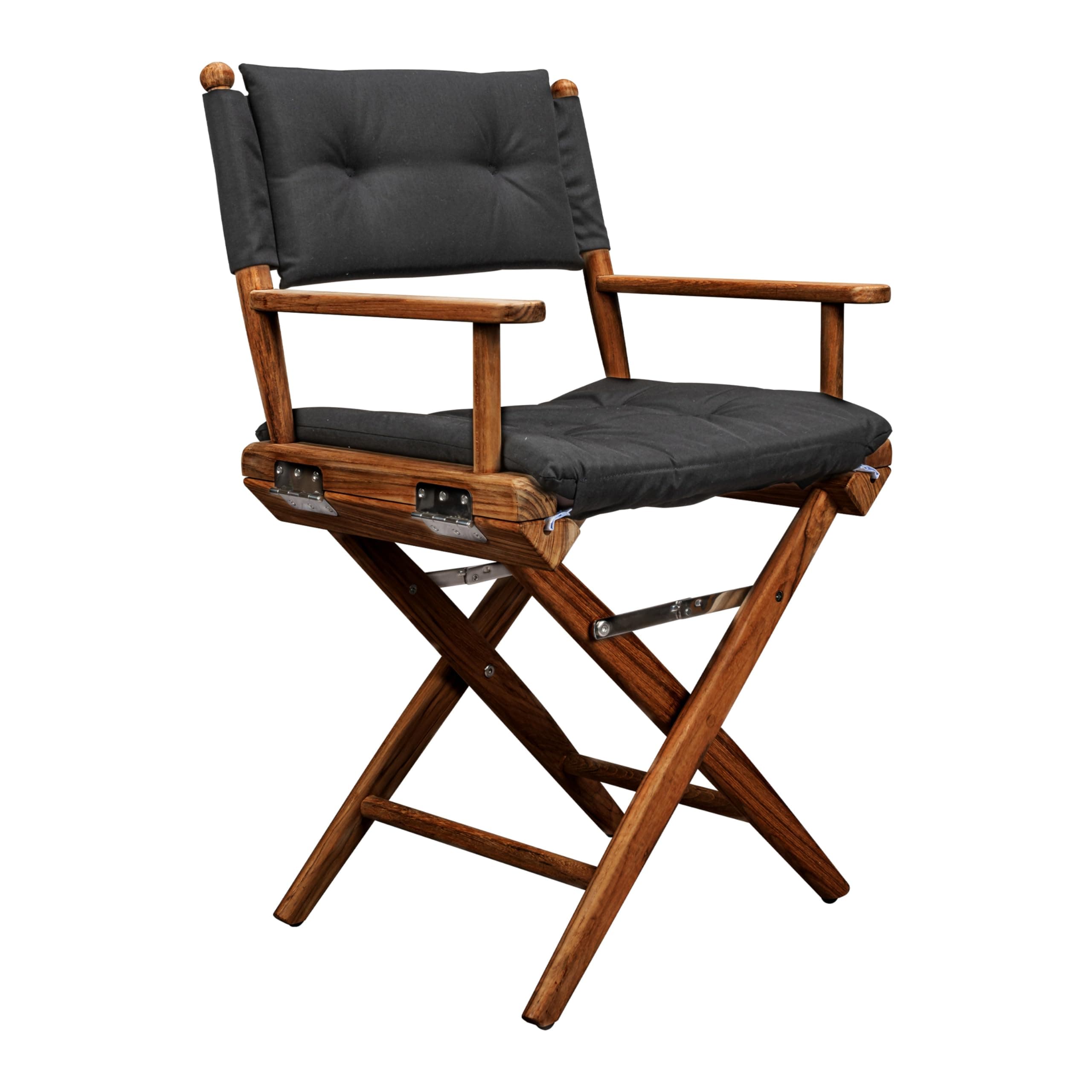 Whitecap 61041 Teak Director's Chair with Black Cushion - 18"
