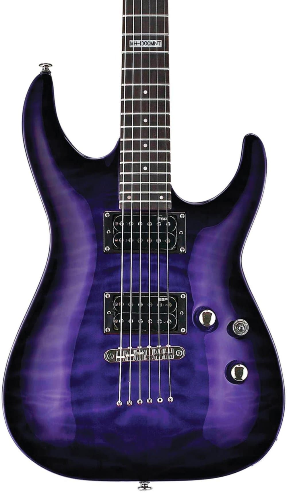 ESP LTD LMH100QMNT Quilt Maple Top Electric Guitar Reindeer Blue