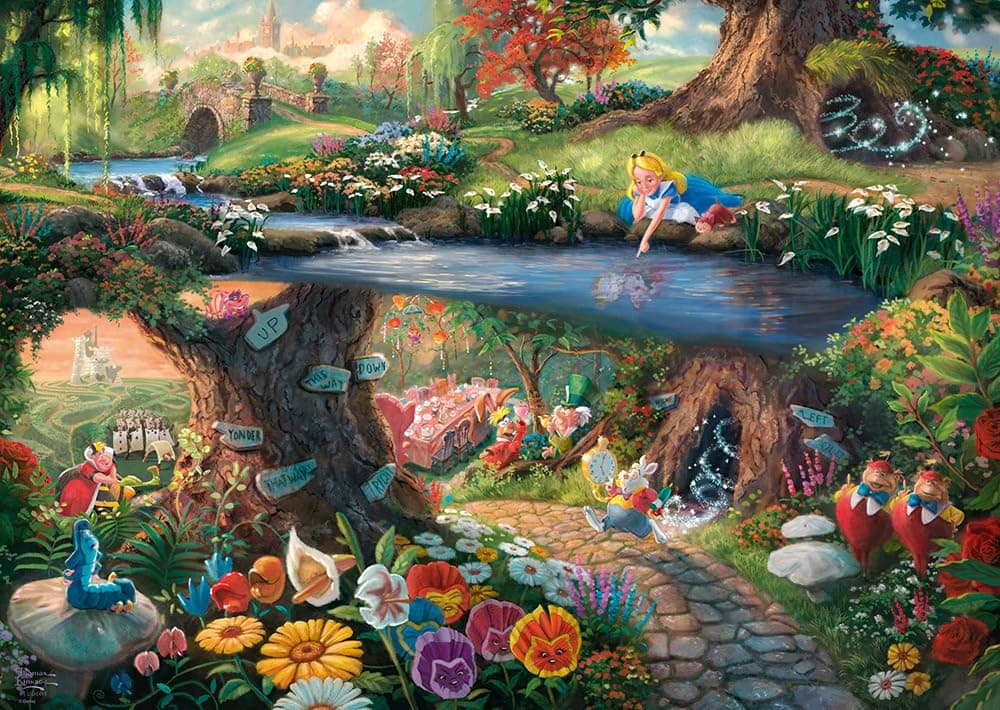 Thomas Kinkade: Disney Alice in Wonderland Puzzle - 1000pc | Puzzle | Ages 12+ | 1 Players