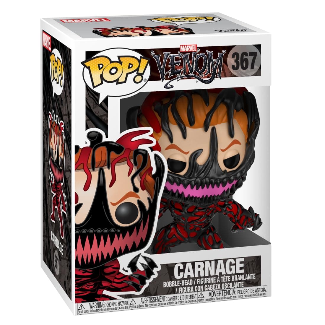 POP! Bobble: Marvel: Marvel Venom: Carnage/Cletus Kasady - Collectable Vinyl Figure - Gift Idea - Official Merchandise - Toys for Kids & Adults - Comic Books Fans - Model Figure for Collectors