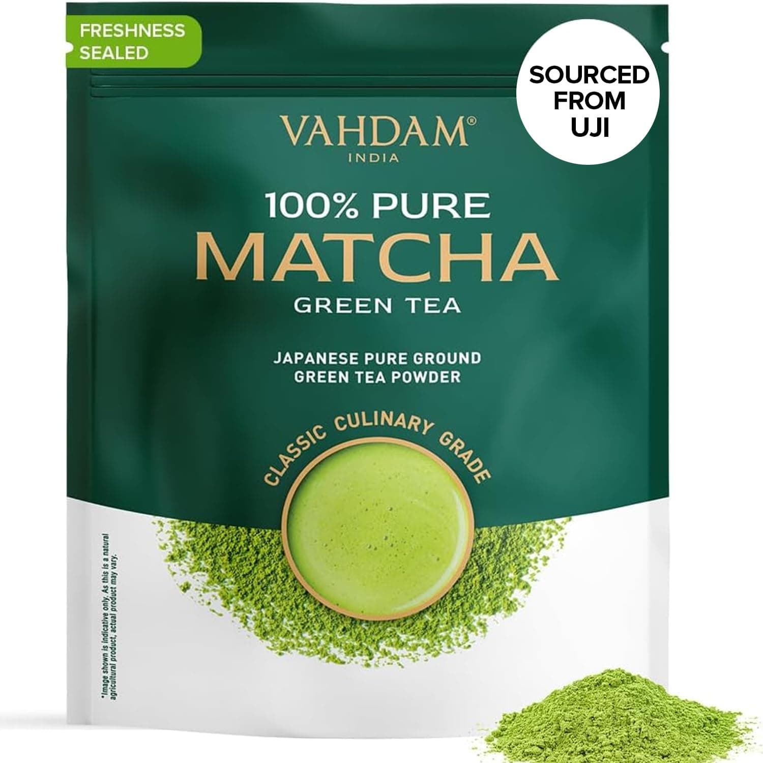 VAHDAM, Japanese Matcha Tea Powder (50 Cups,3.53oz) Sourced from Japan | Authentic Japanese Matcha Green Tea Powder | Classic Culinary Matcha From Japan