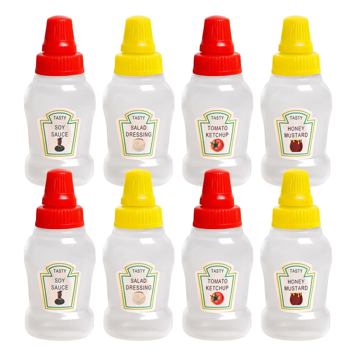 8 Pieces Mini Squeeze Bottles, Portable Squeeze Bottles, Camping Squeeze Bottles, Honey, Ketchup Squeeze Bottles, Soy Sauce, Salad Squeeze Bottles, Picnic, Lunch Squeeze Bottles