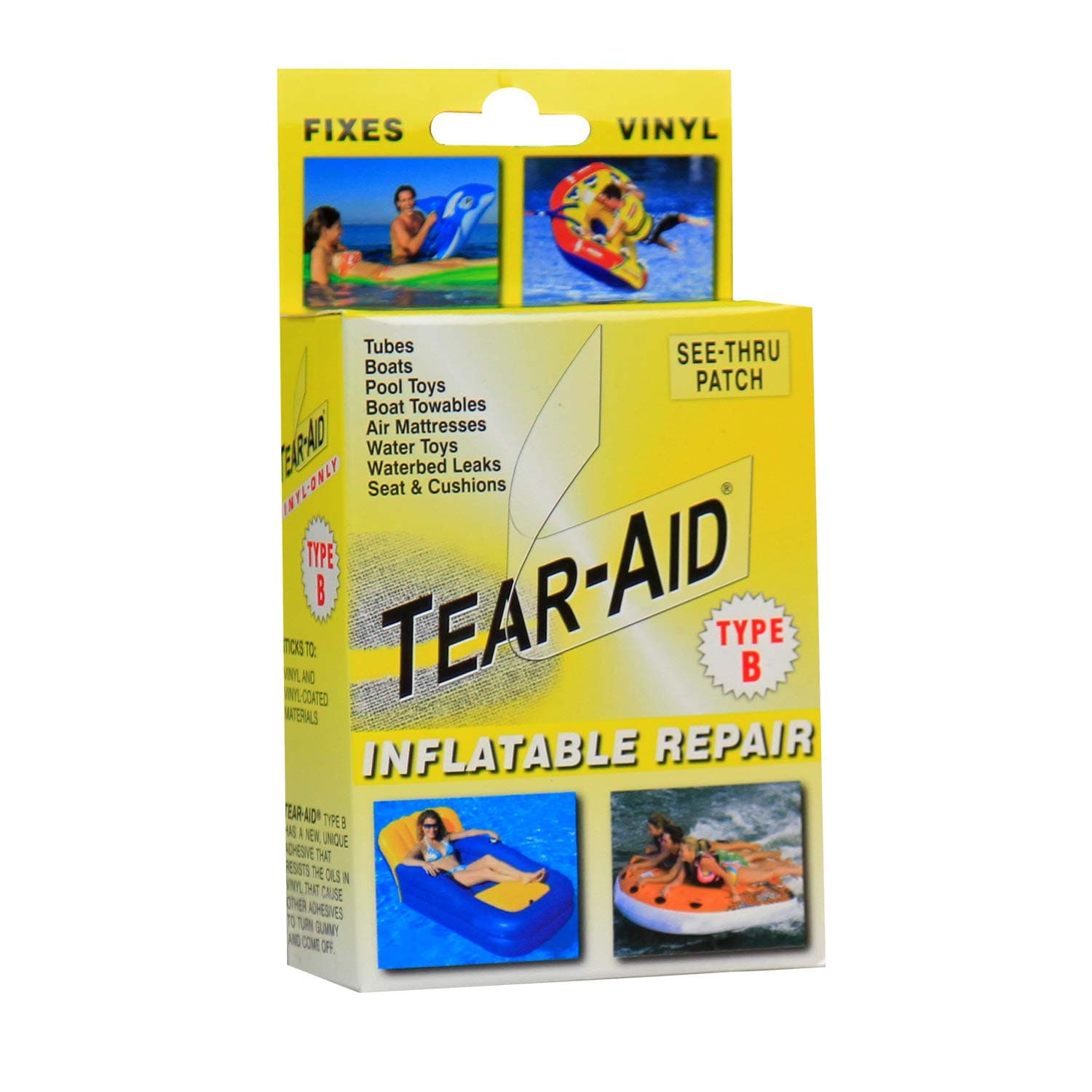 Tear Aid Vinyl Inflatable Repair Kit, Yellow Box Type B