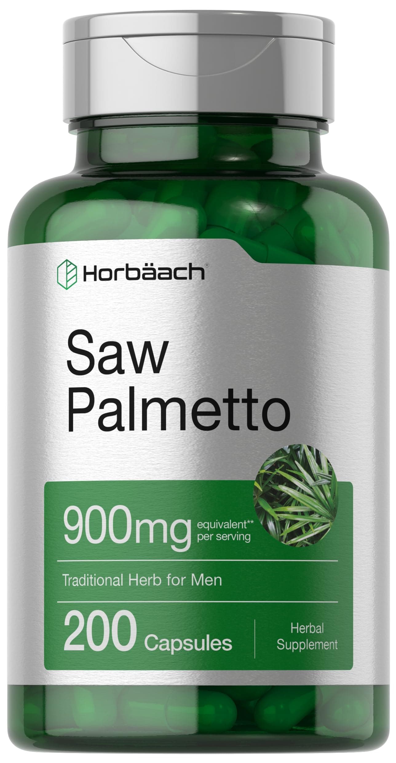 Horbäach Saw Palmetto Extract | 200 Capsules | Non-GMO and Gluten Free Formula | Traditional Herb Supplement | from Saw Palmetto Berries