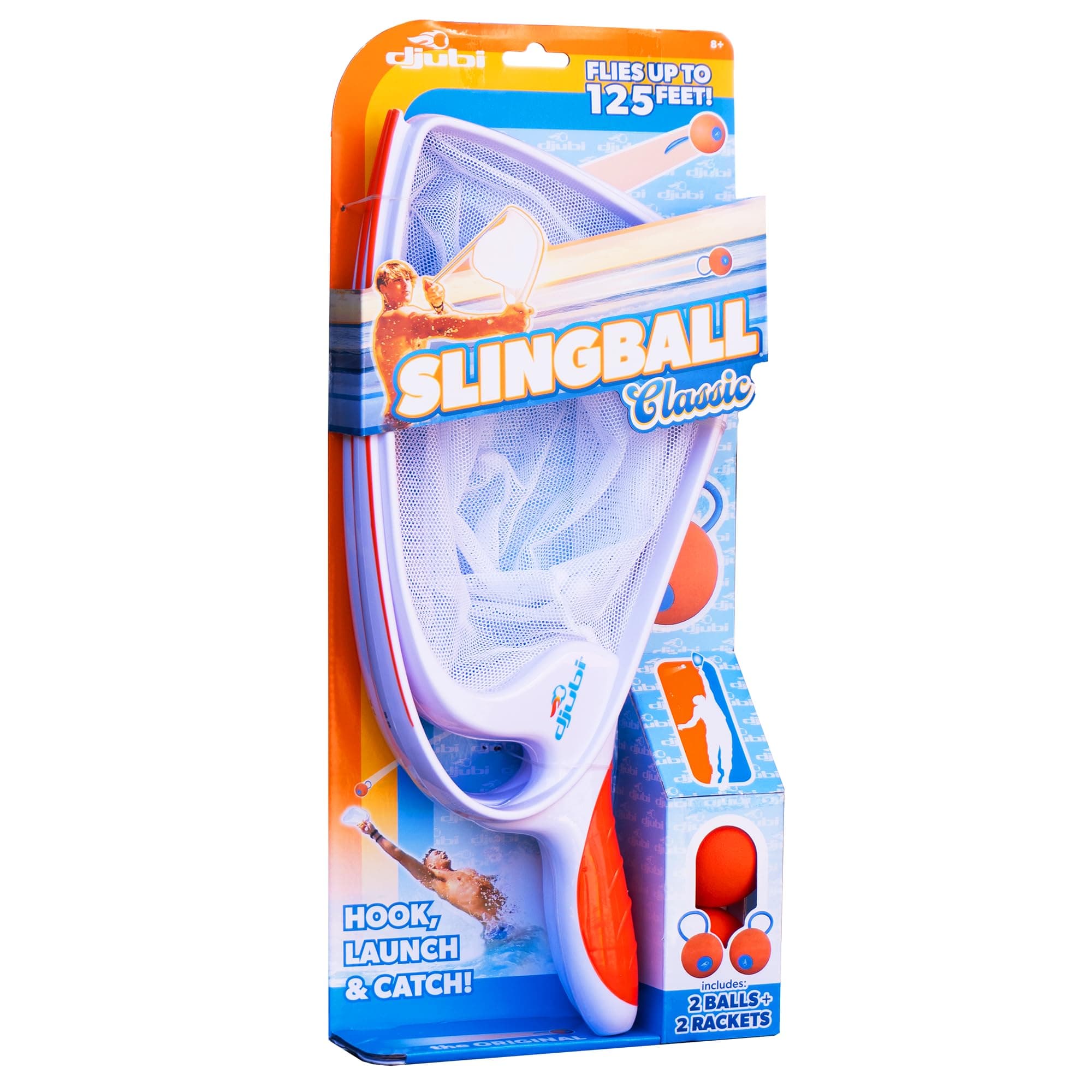 Djubi Slingball, Best Gifts for Kids and Teens All Ages 8 & Up - Slingshot Outdoor Beach, Lawn, & Tailgating Family Game - Toys Gifts for 8 9 10 11 12 13 Year Old Boys - Classic