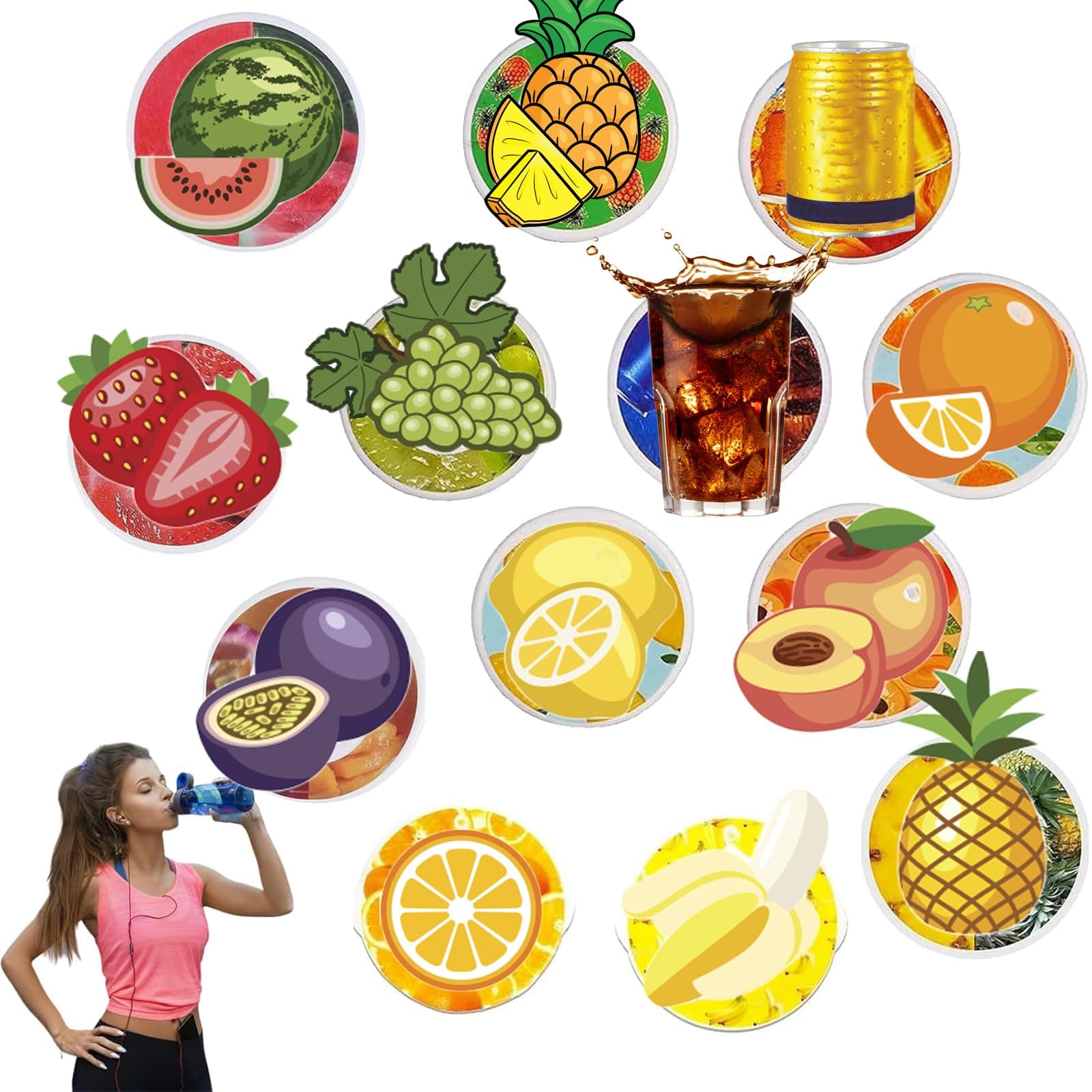 7 Pcs Random Flavour Pods Pack for Pod Set New Fruity Scented for Flavor Flavours Fruit Taste Scented Accessory Daily Exercise Boost Drinking Water