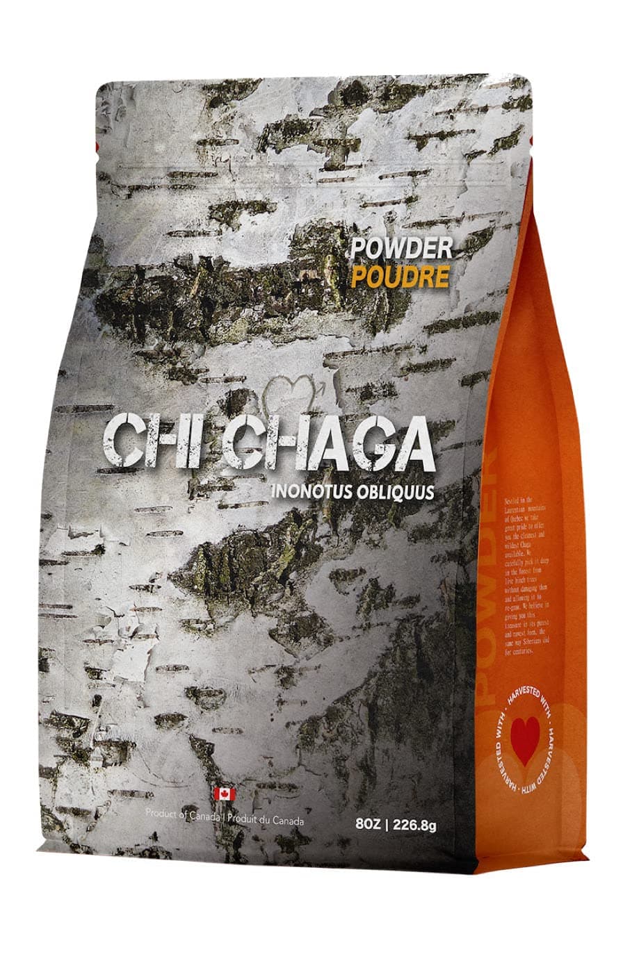 CHI CHAGA Premium Organic Mushroom Powder - 8 oz of Authentic 100% Wild Harvested Canadian Tea